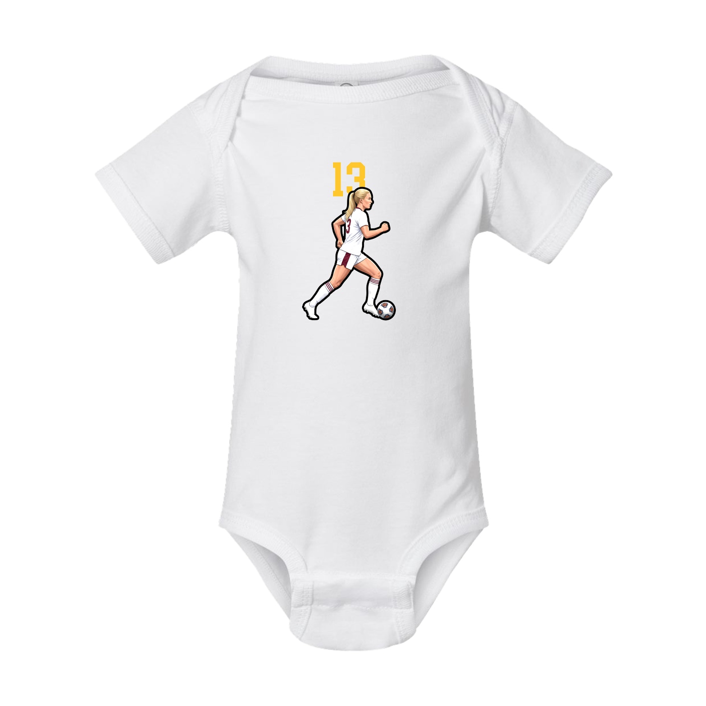 Baby Onesie — Number Top in White