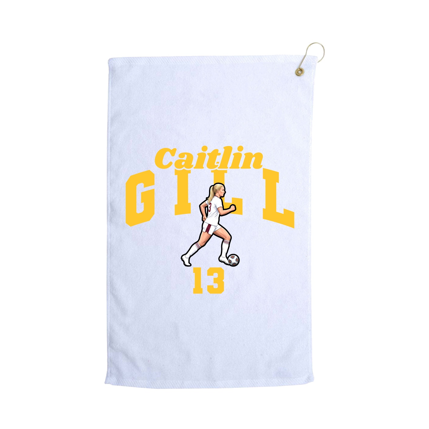Golf Towel — Signature Arch in White