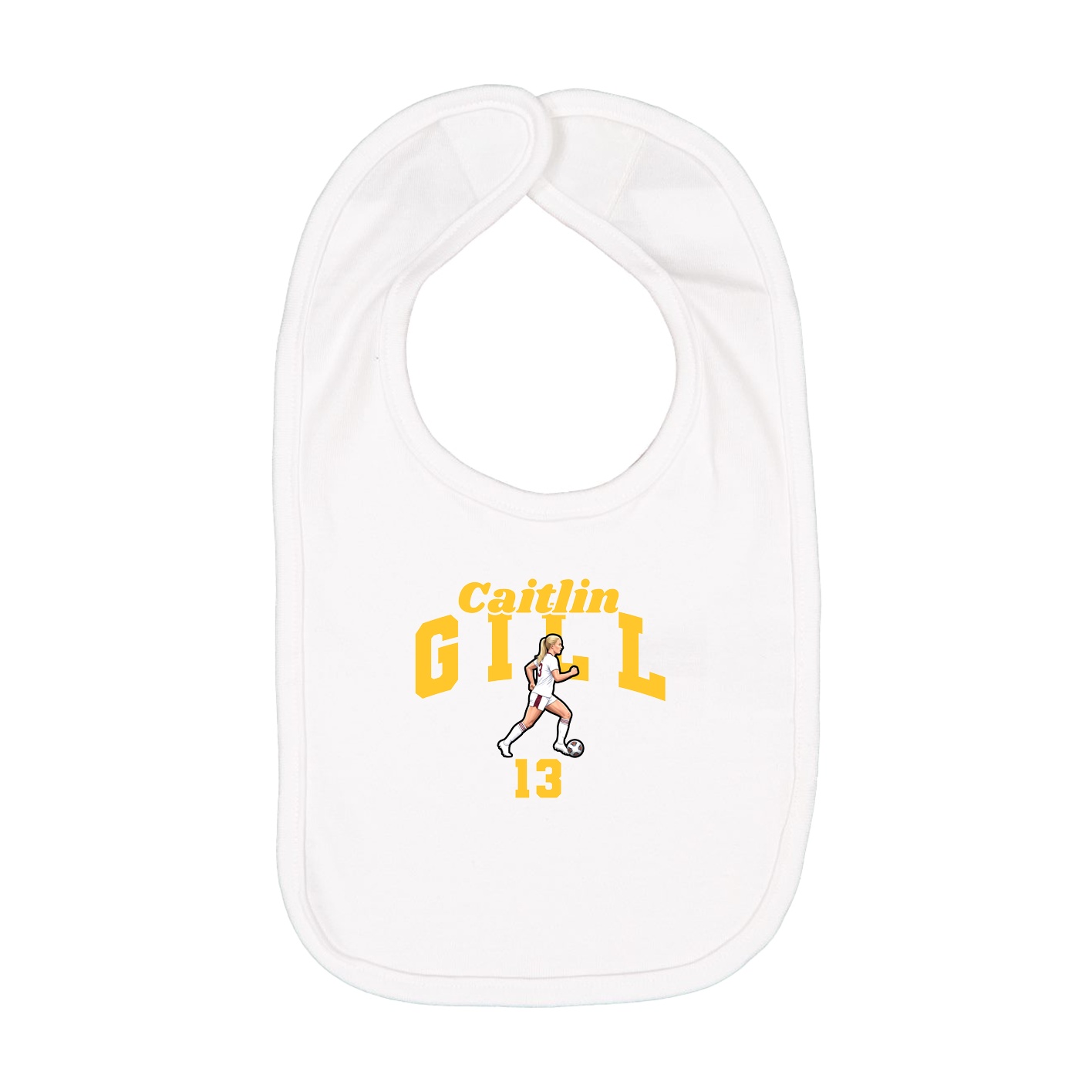 Infant Bib — Signature Arch in White