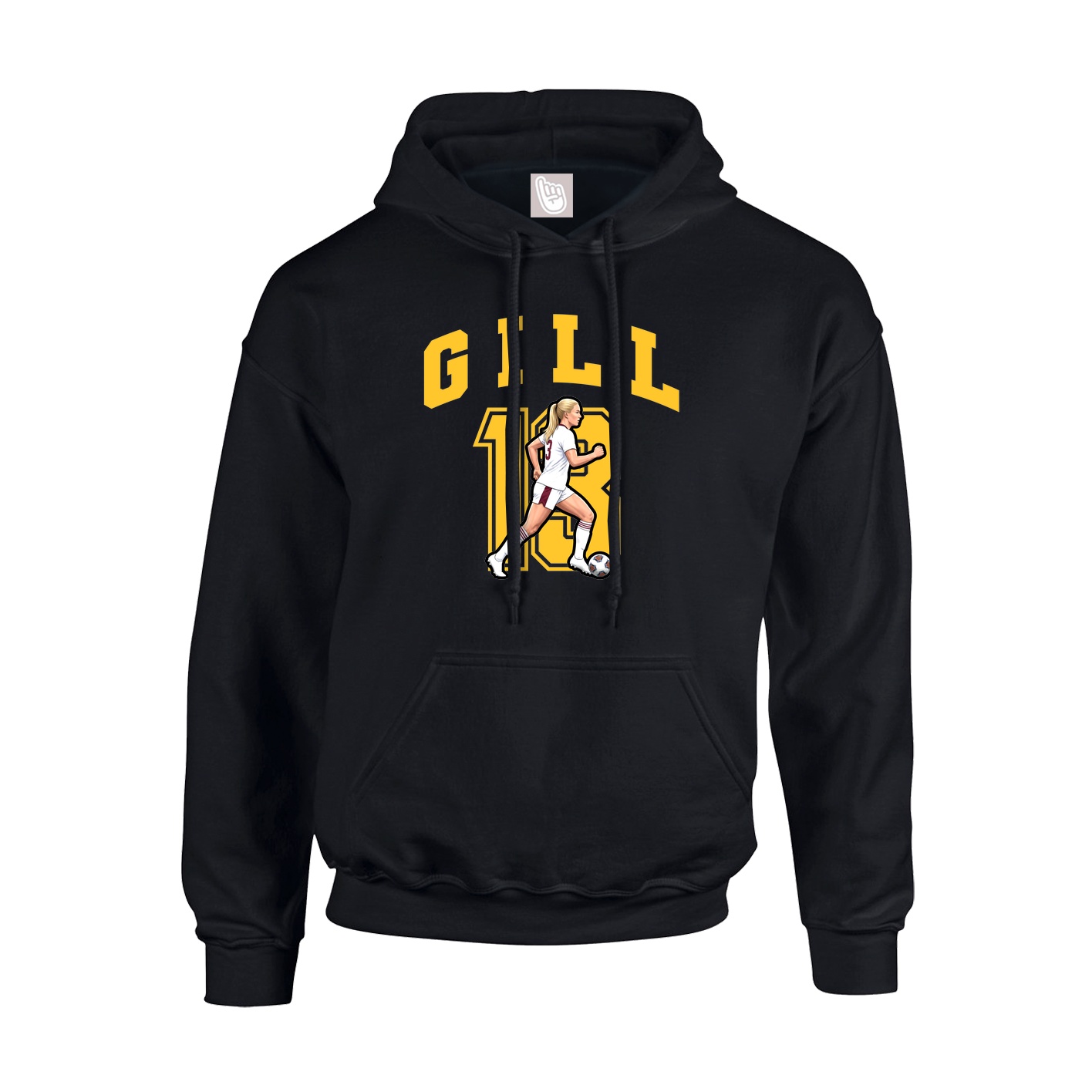 Youth Hoodie — Number in Black