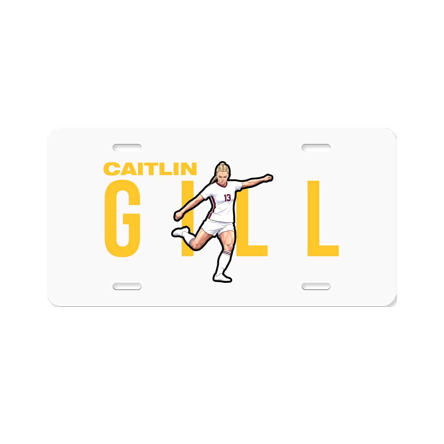 License Plate — Player Name in Classic