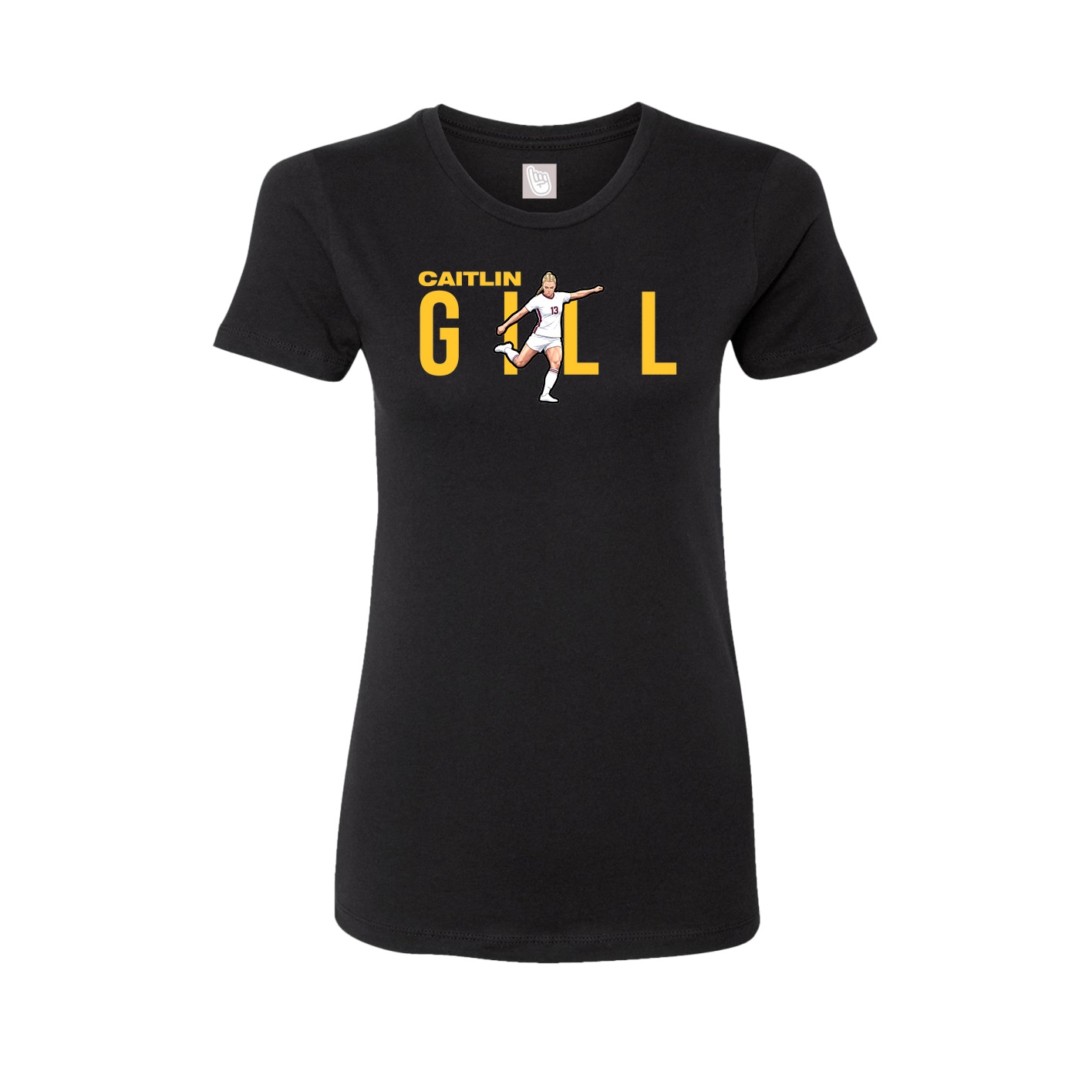 Fitted Women's Tee — Player Name in Black