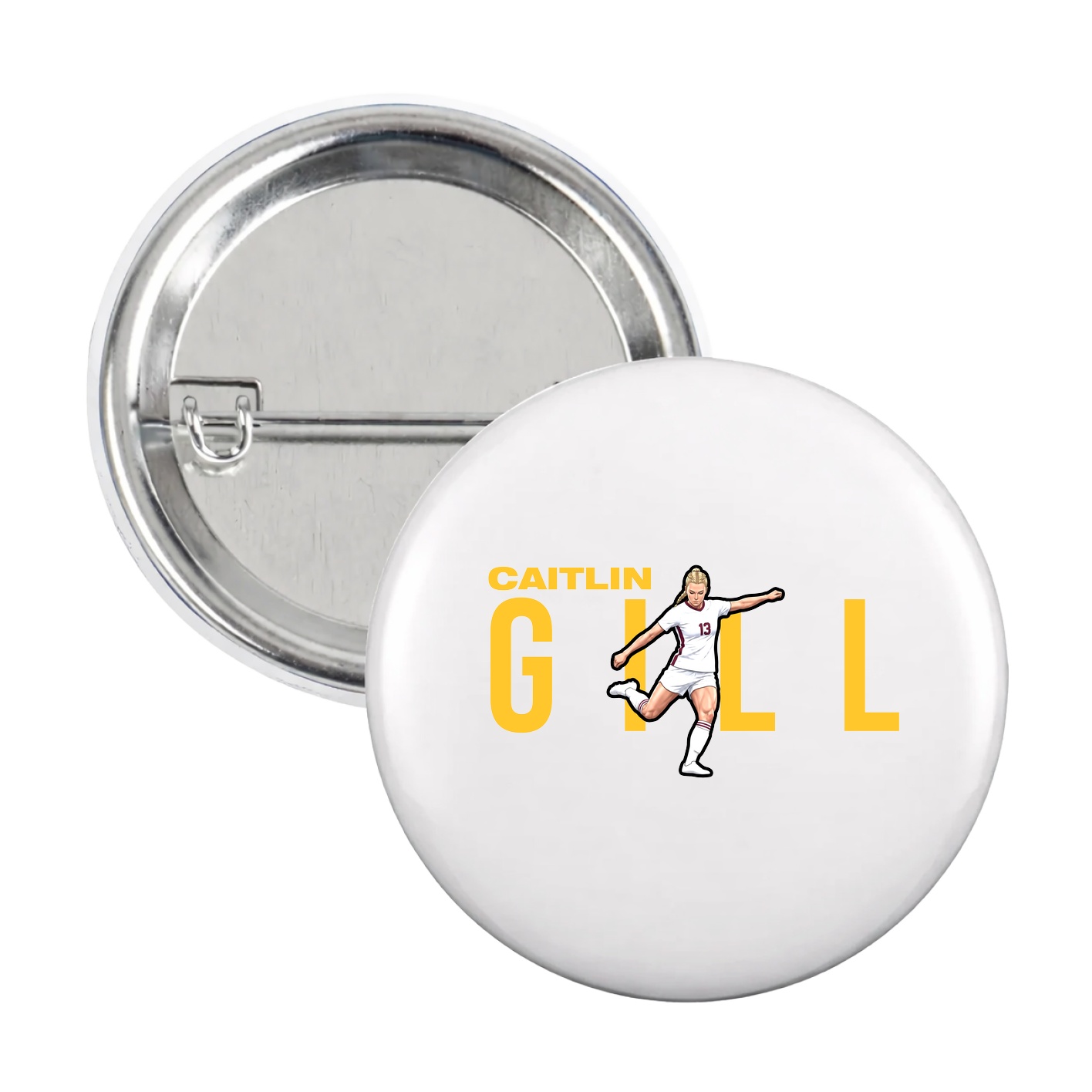 Game Day Button — Player Name in White