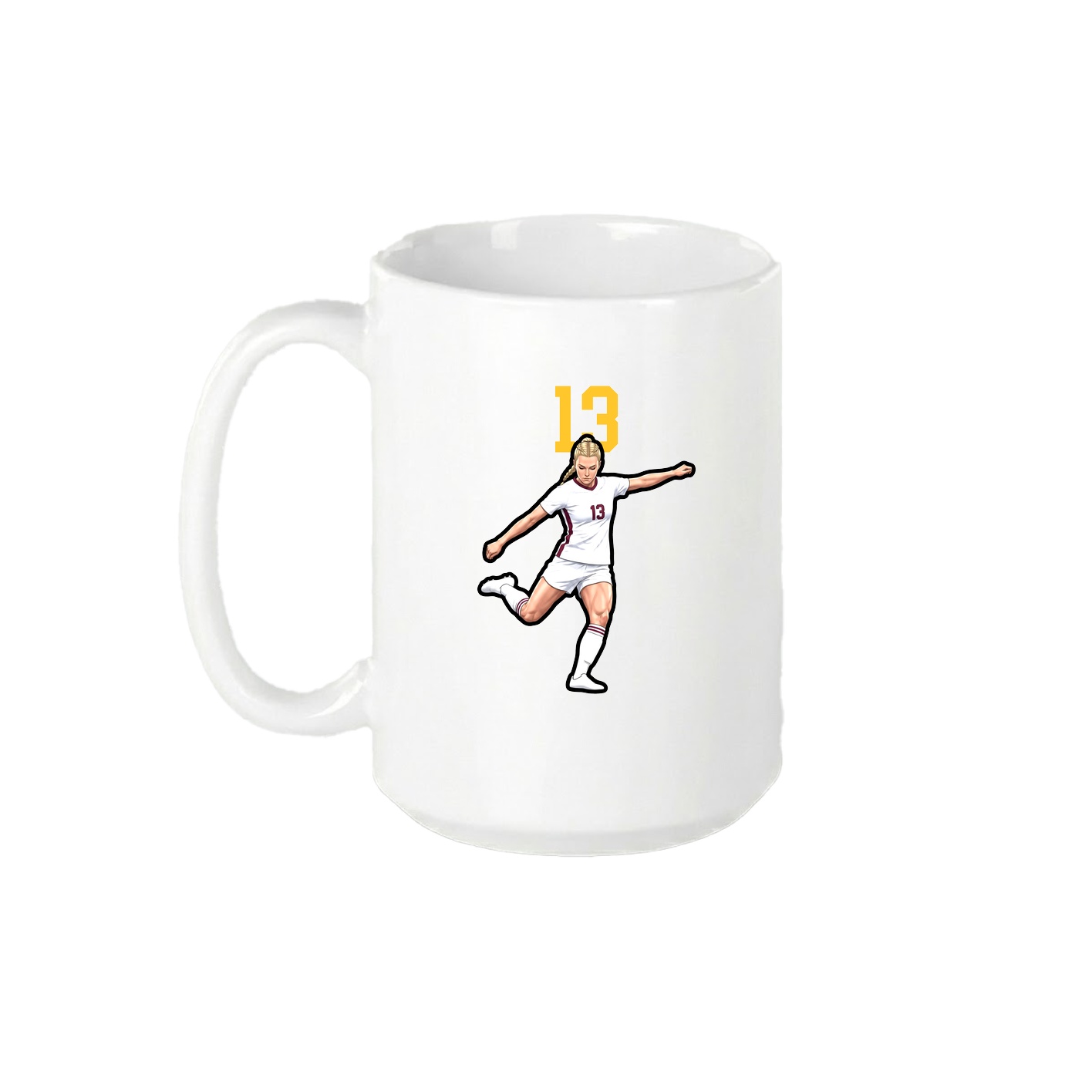 15oz Coffee Mug — Number Top in White