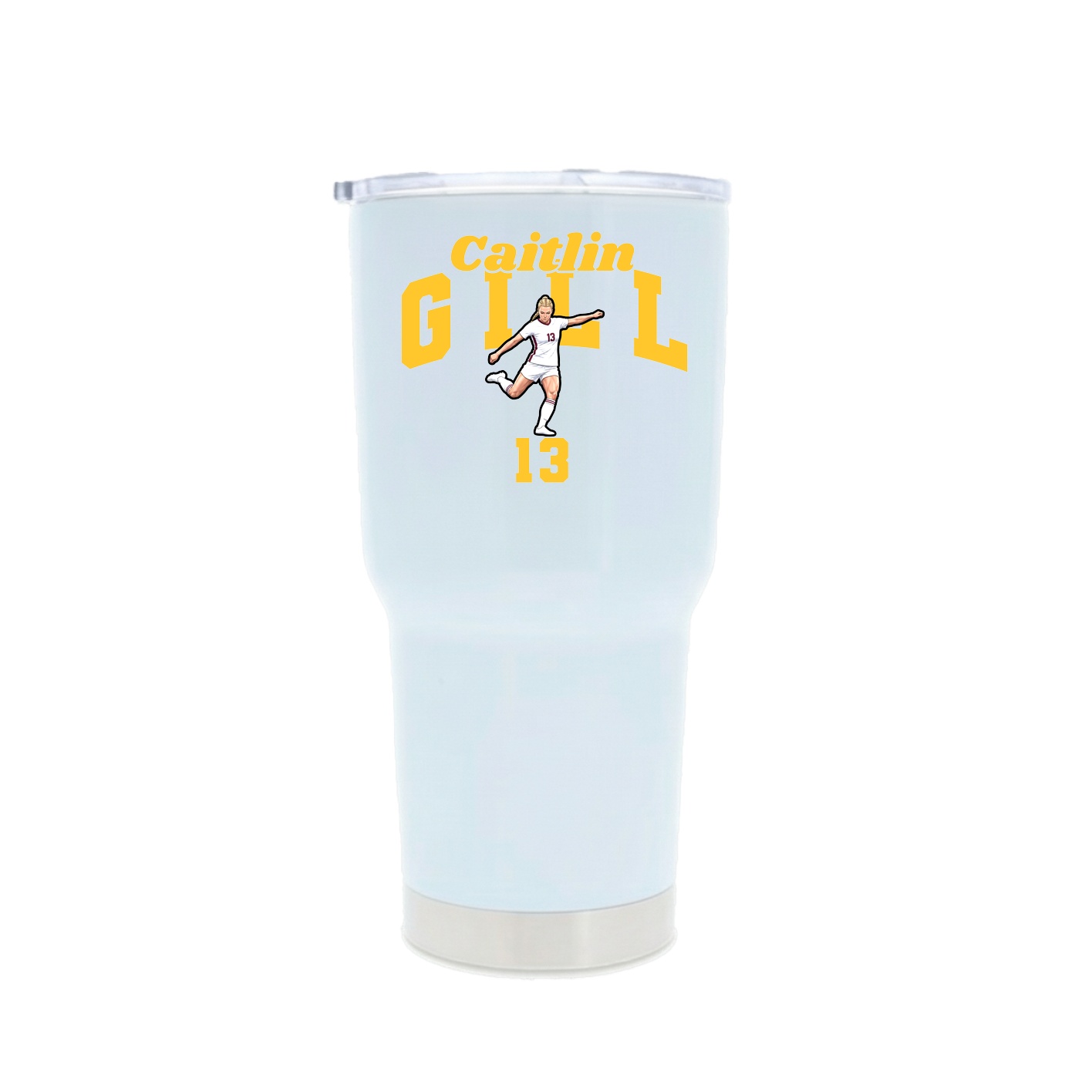 30oz Stainless Steel Tumbler — Signature Arch in White