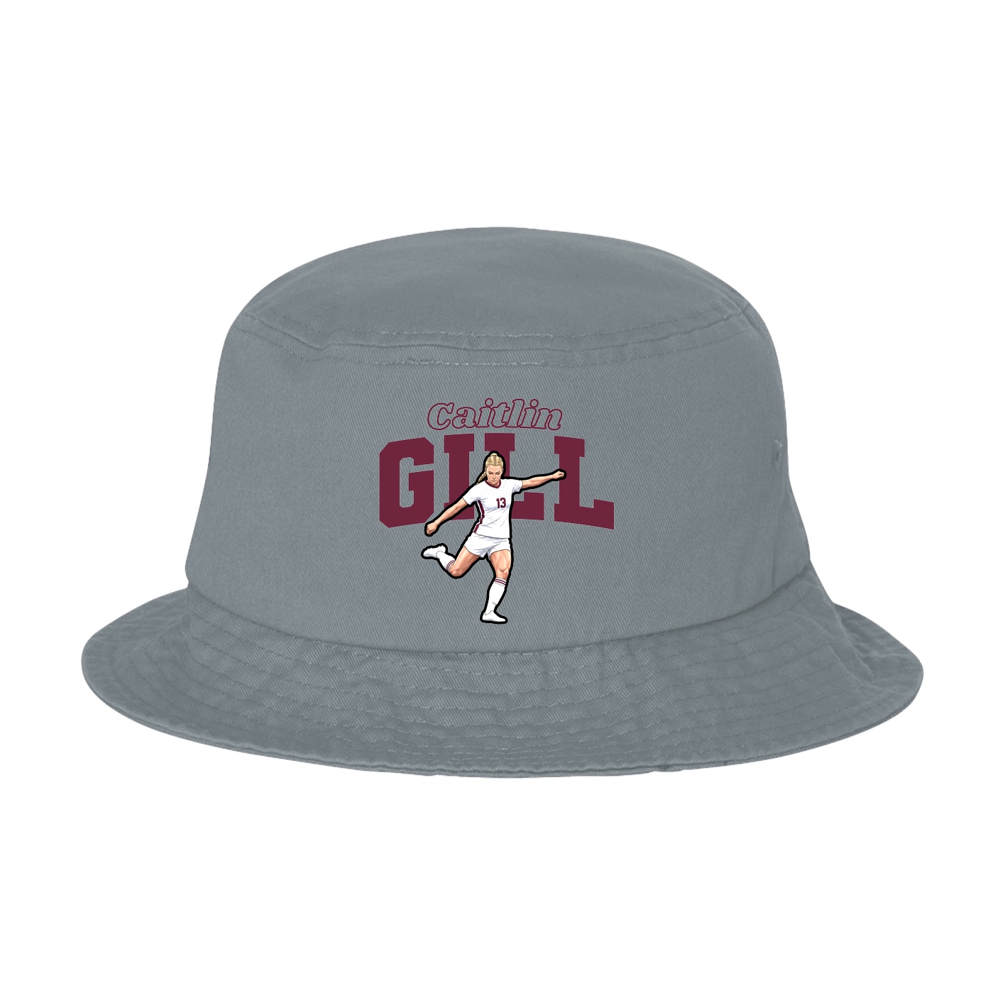 Bucket Cap — Name Arch in Grey
