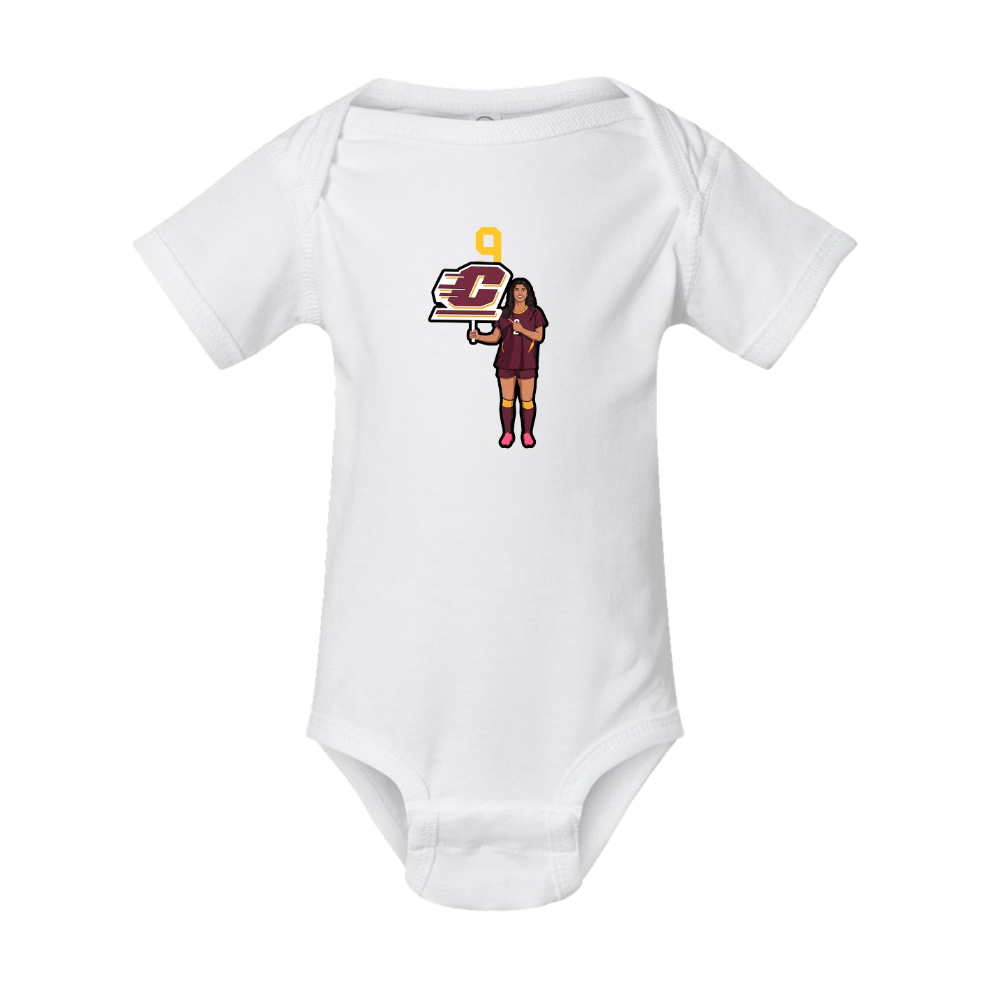 Baby Onesie — Number Top in White