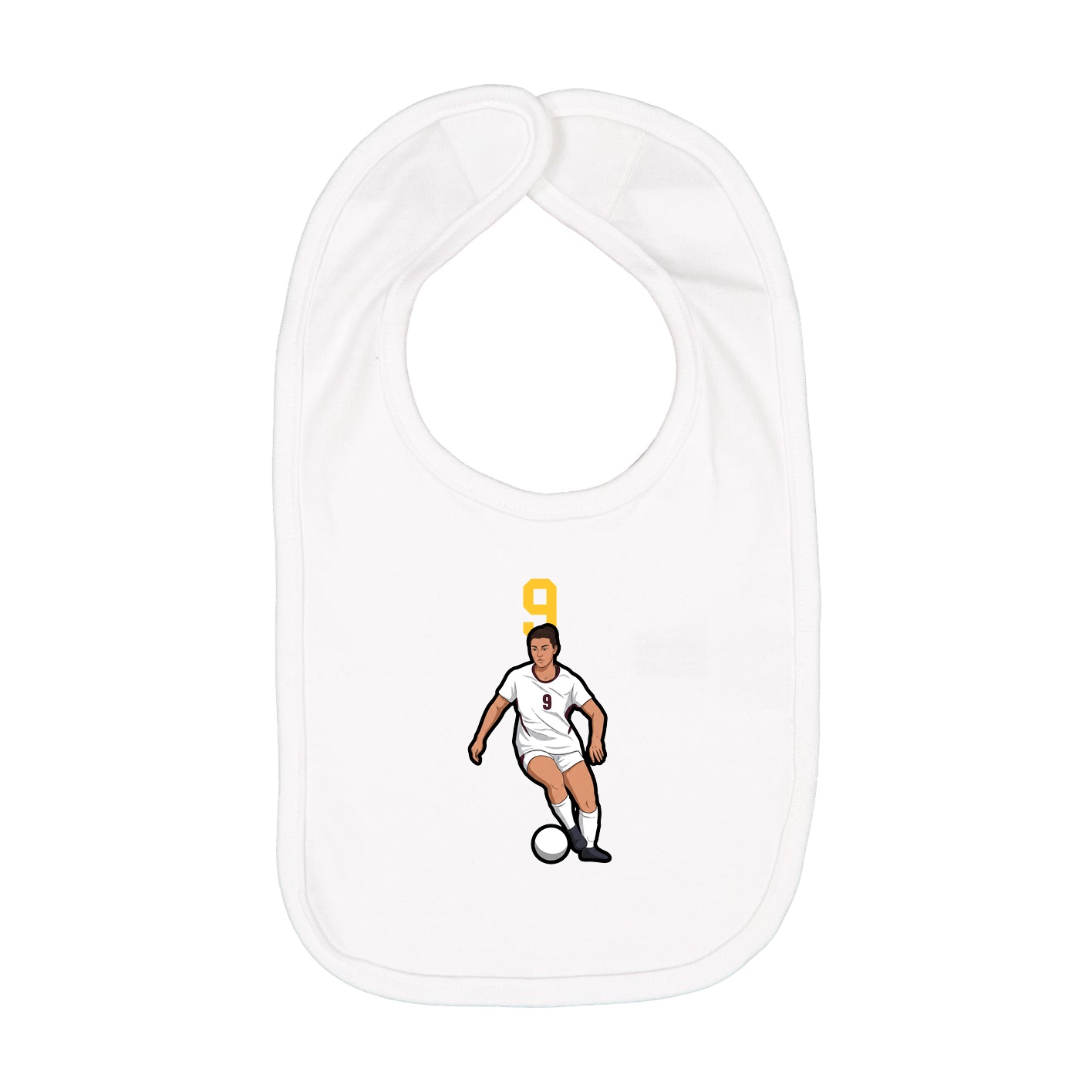 Infant Bib — Number Top in White