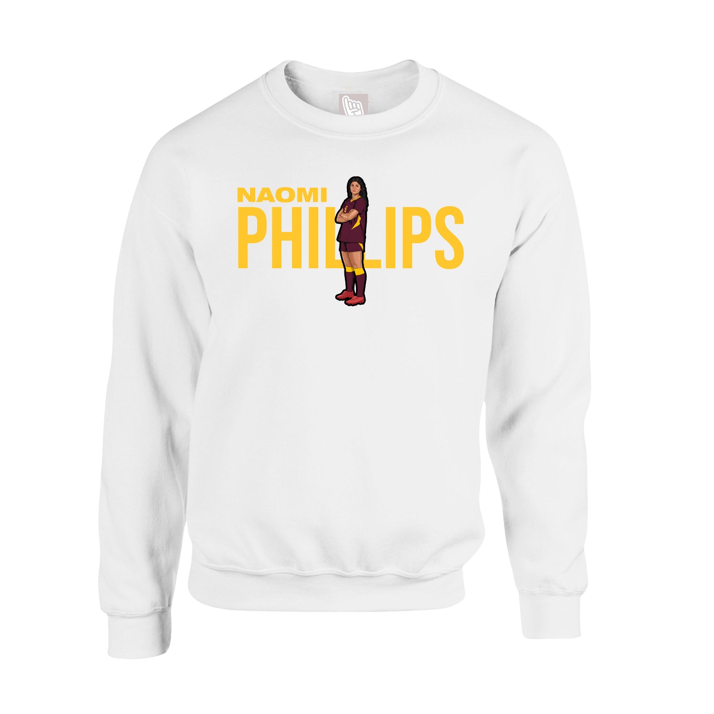 Fleece Crew — Player Name in White