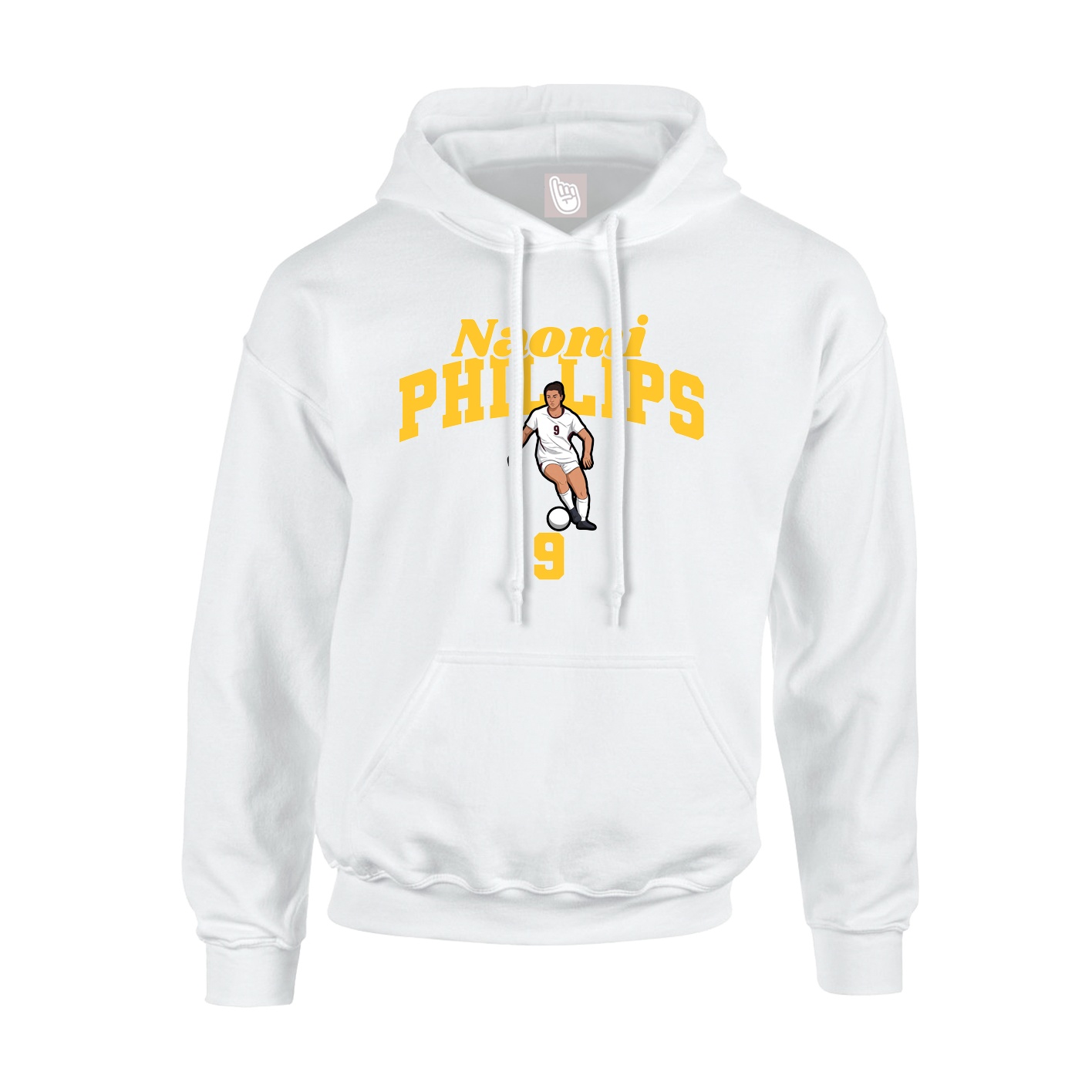 Hoodie — Signature Arch in White