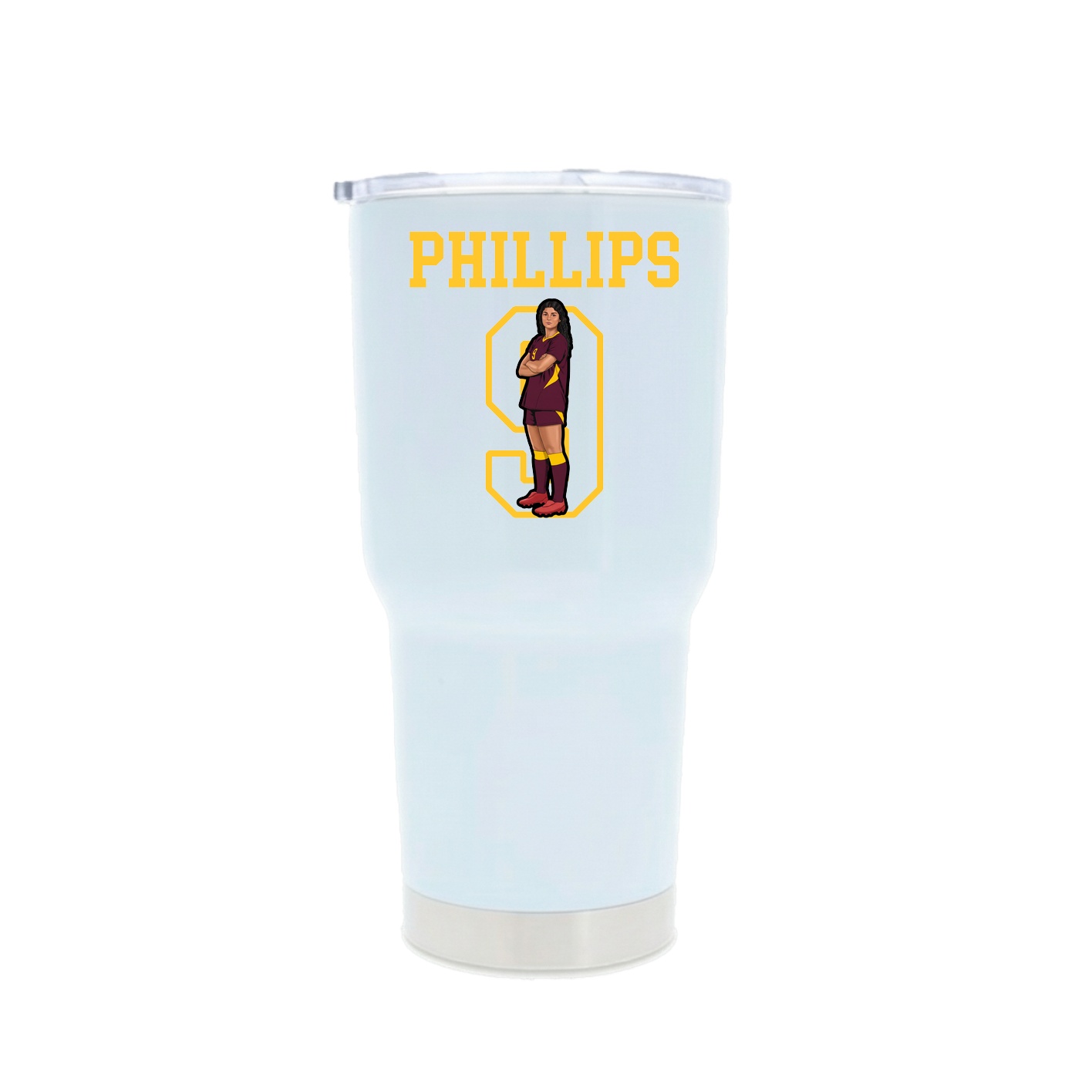 30oz Stainless Steel Tumbler — Shirsey in White