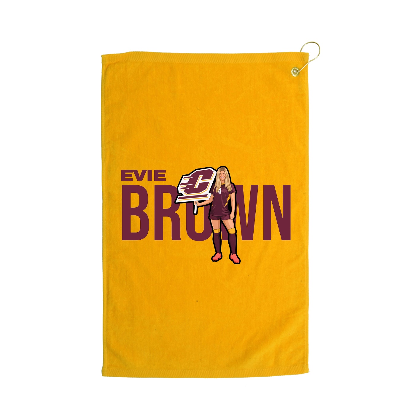 Golf Towel — Player Name in Gold