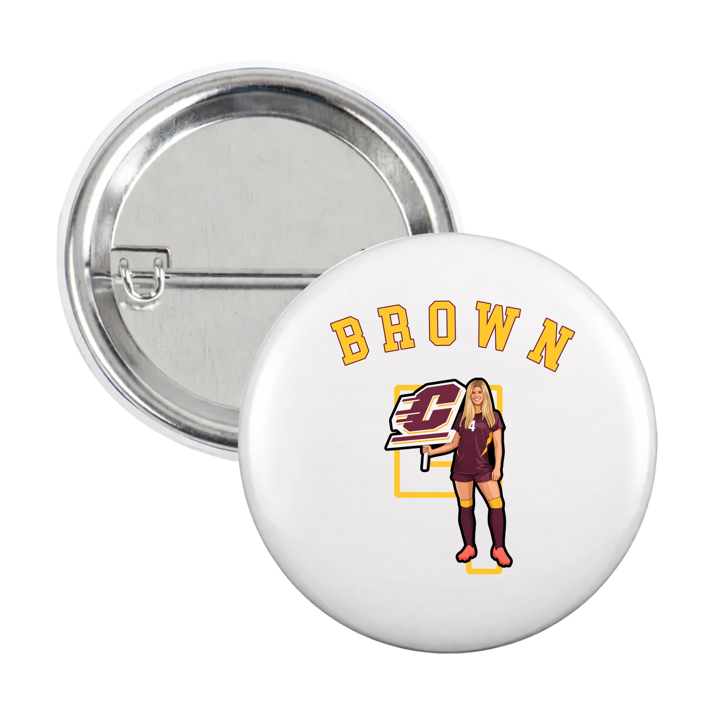 Game Day Button — Shirsey Arch in White