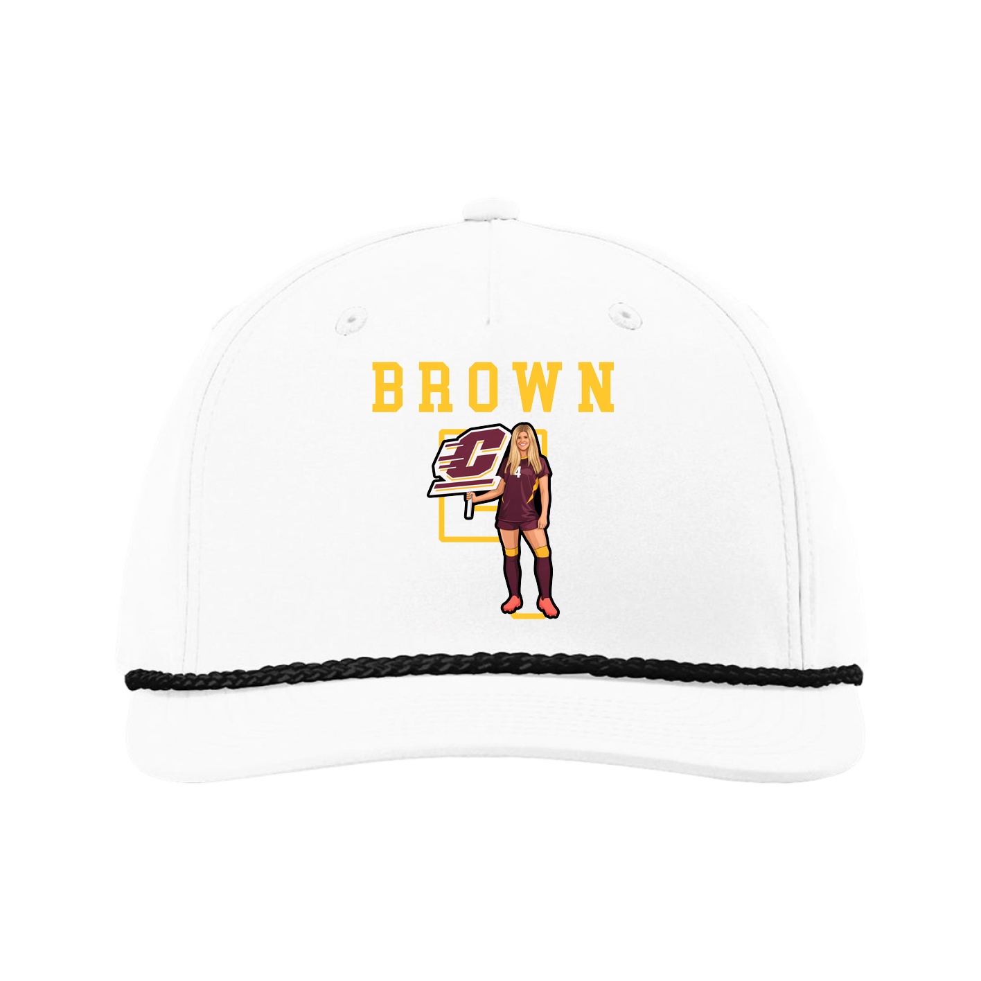 Five-Panel Classic Rope Cap — Shirsey in White