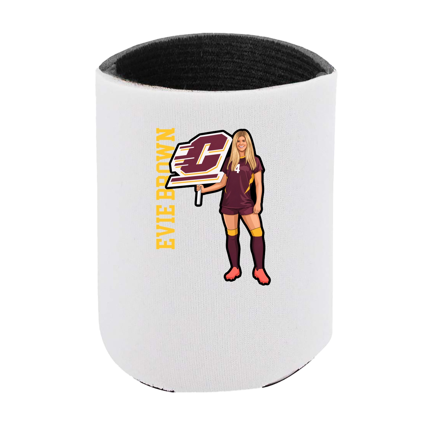 Can Holder — Name Vertical in White