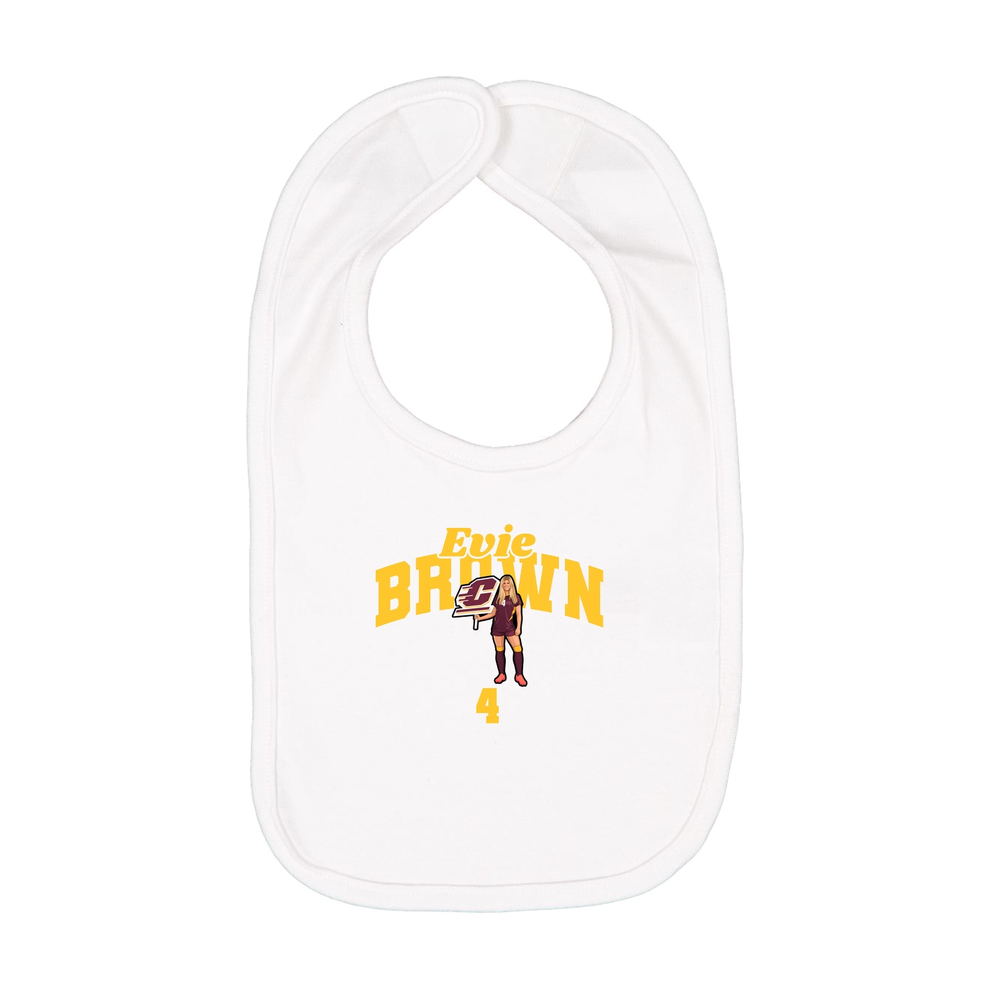 Infant Bib — Signature Arch in White