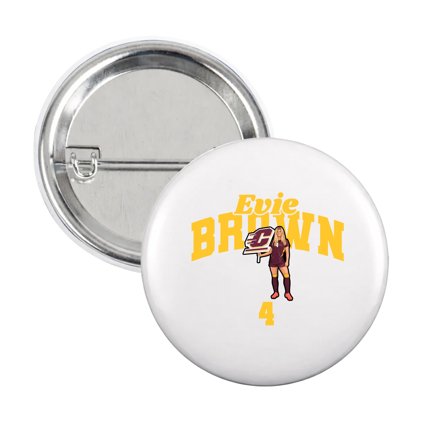 Game Day Button — Signature Arch in White