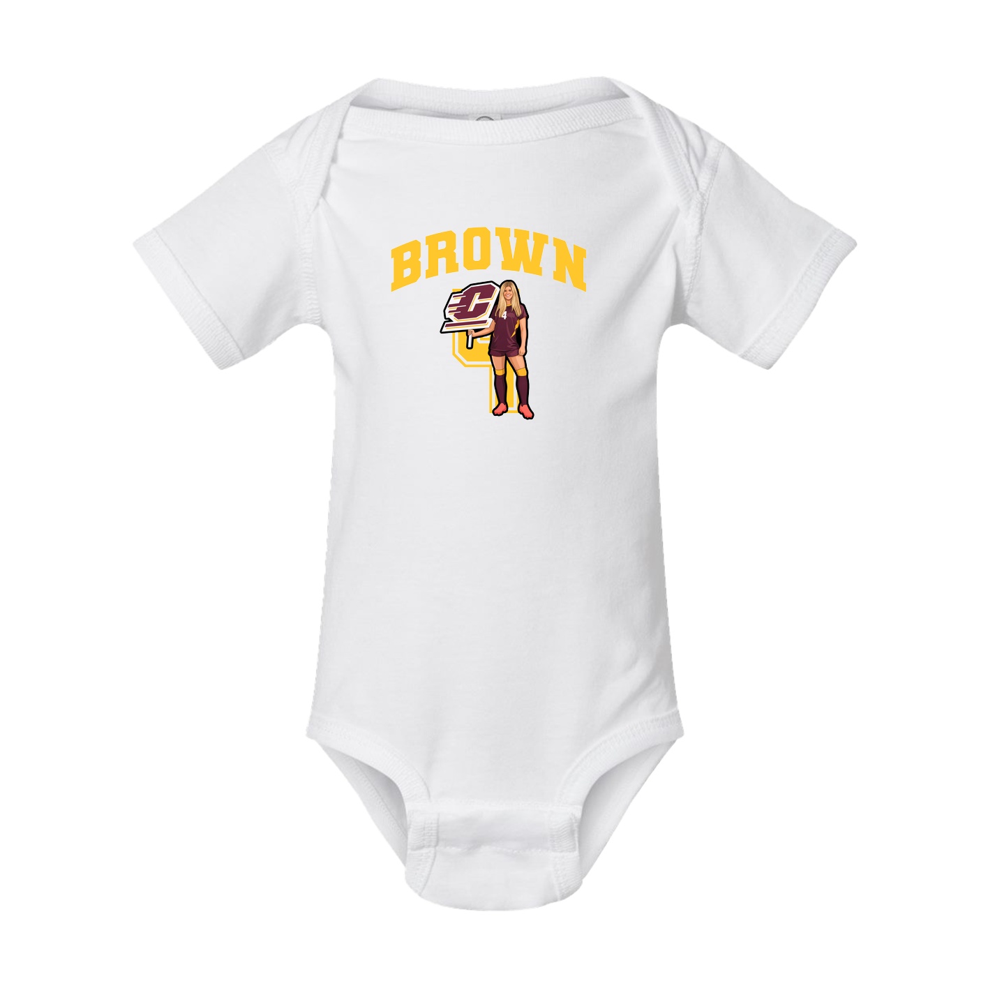 Baby Onesie — Number in White