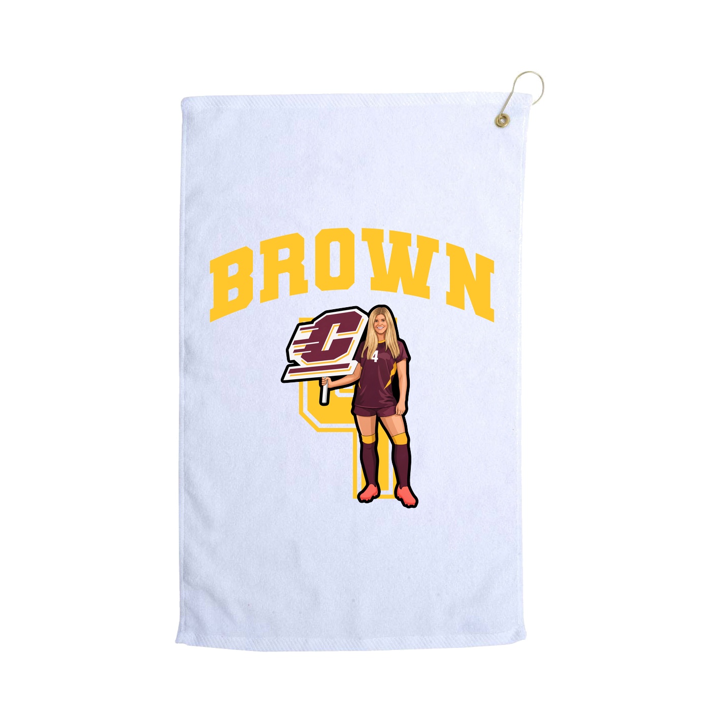 Golf Towel — Number in White