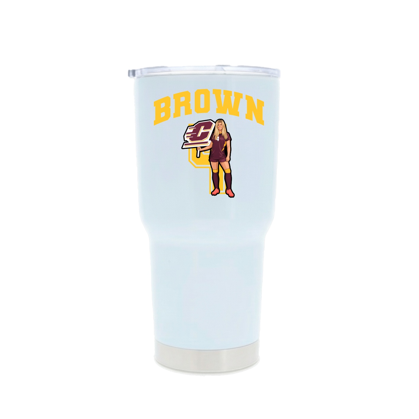 30oz Stainless Steel Tumbler — Number in White