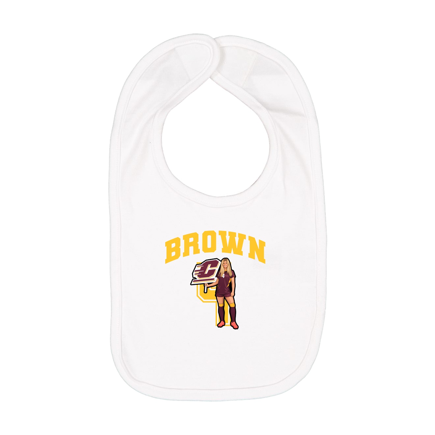 Infant Bib — Number in White