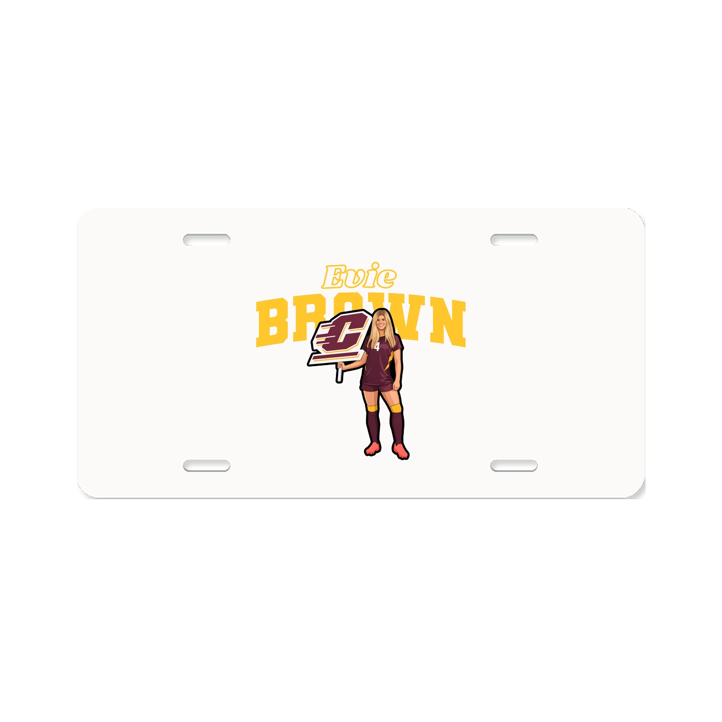 License Plate — Name Arch in Classic