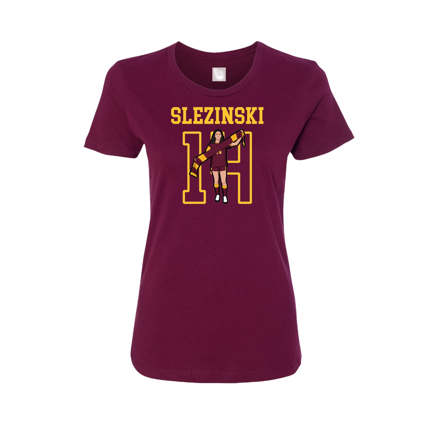 Fitted Women's Tee — Shirsey in Maroon