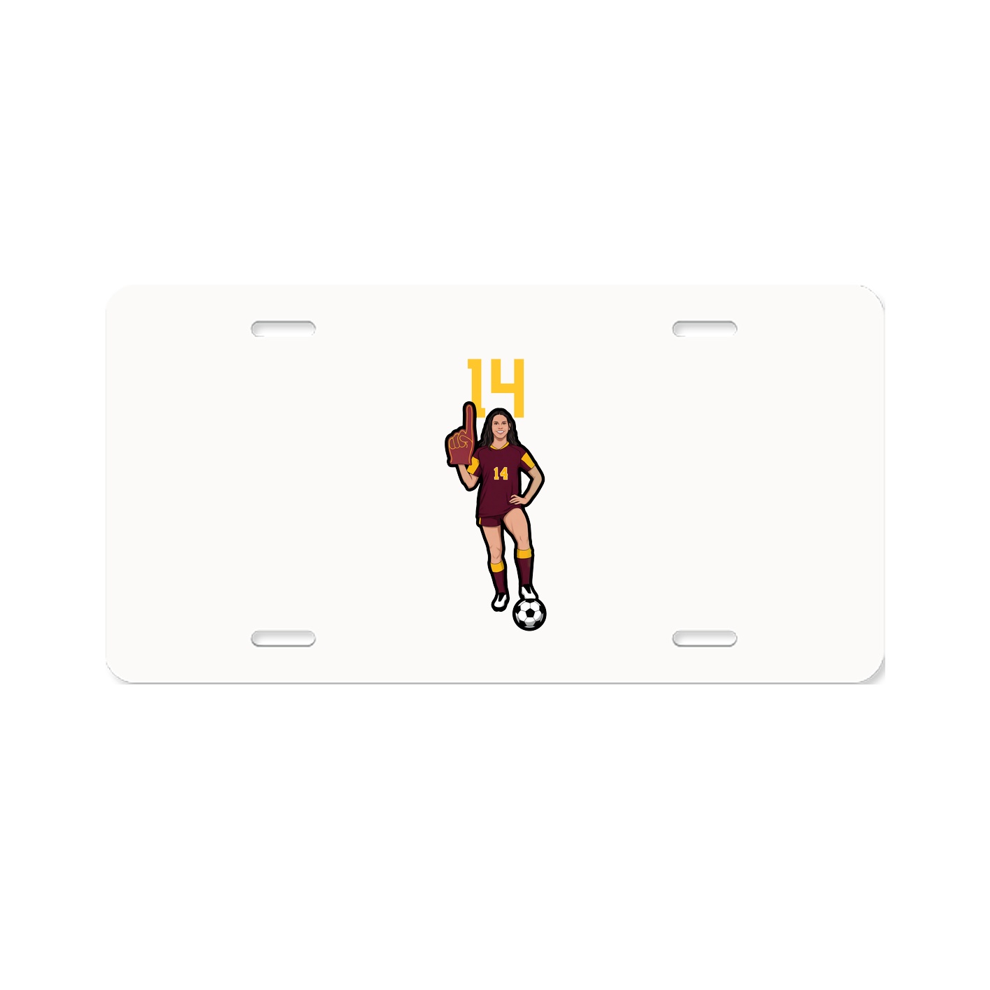 License Plate — Number Top in Classic