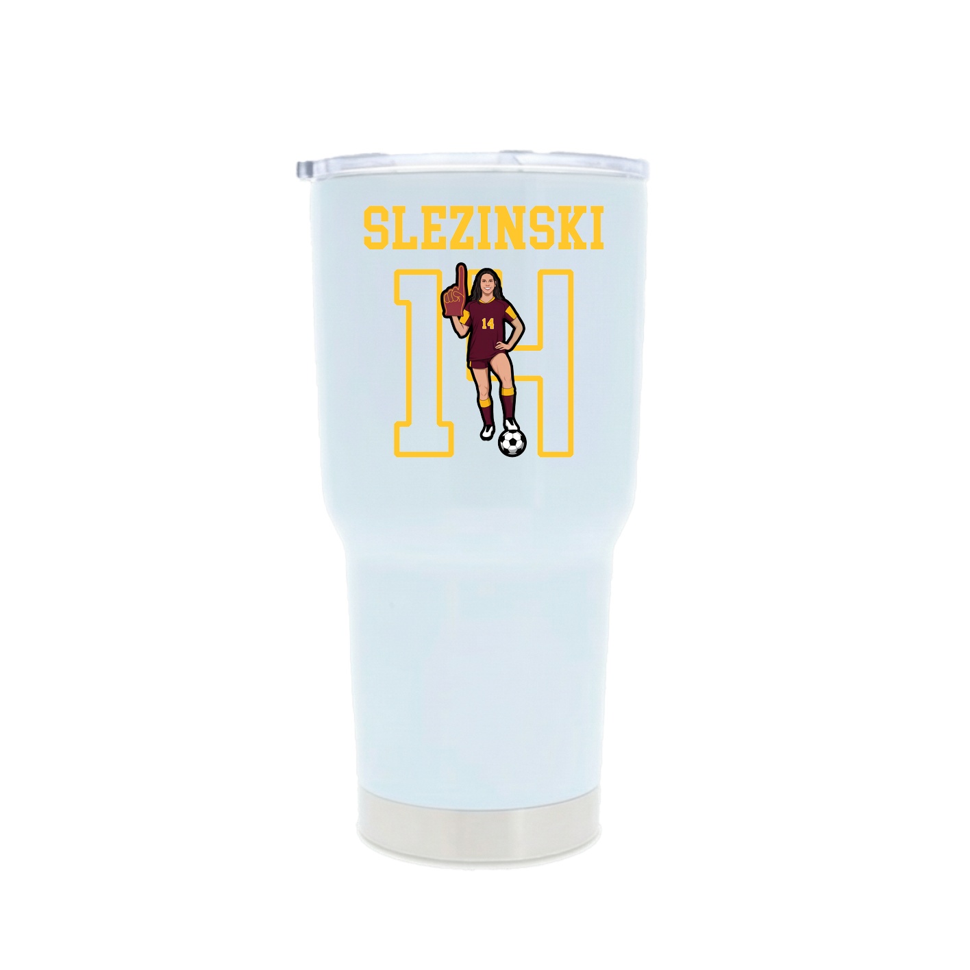 30oz Stainless Steel Tumbler — Shirsey in White