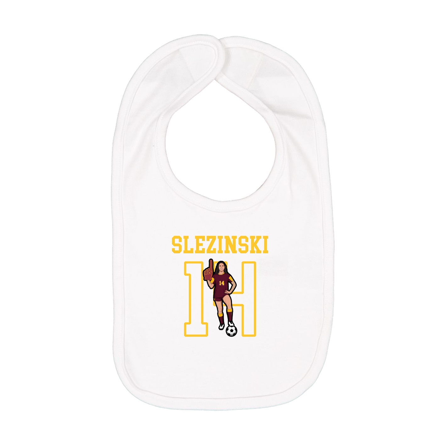 Infant Bib — Shirsey in White