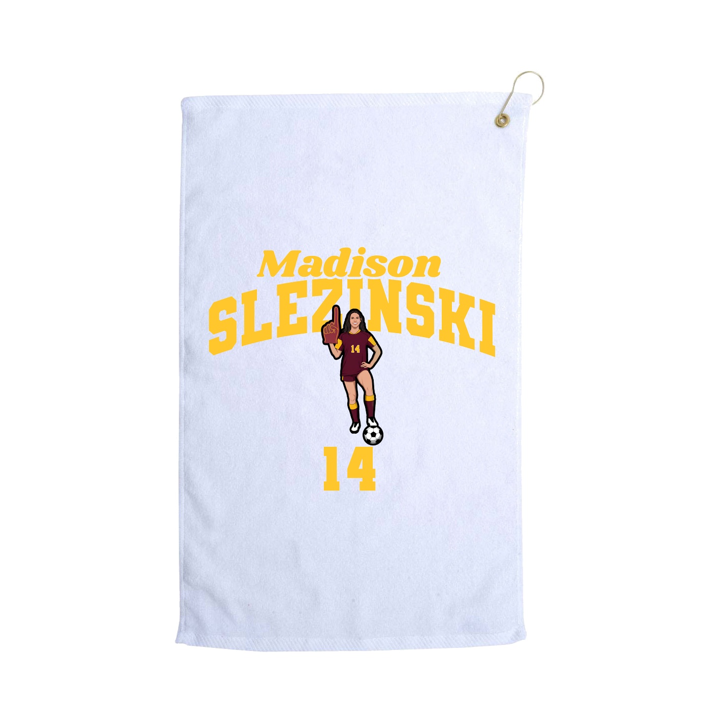 Golf Towel — Signature Arch in White