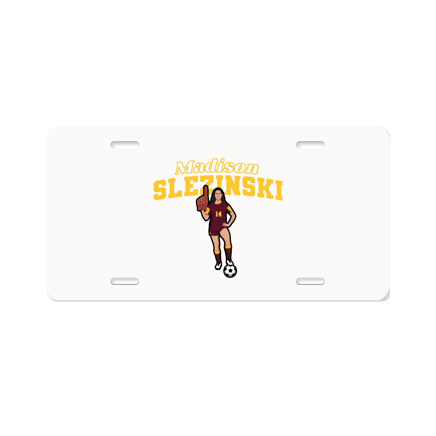 License Plate — Name Arch in Classic