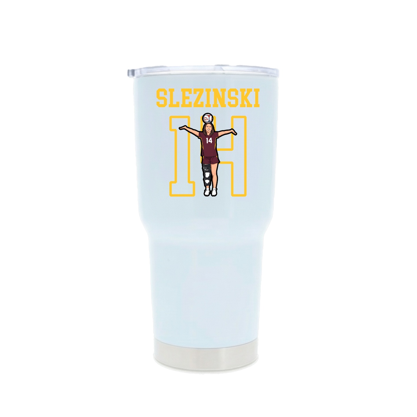 30oz Stainless Steel Tumbler — Shirsey in White