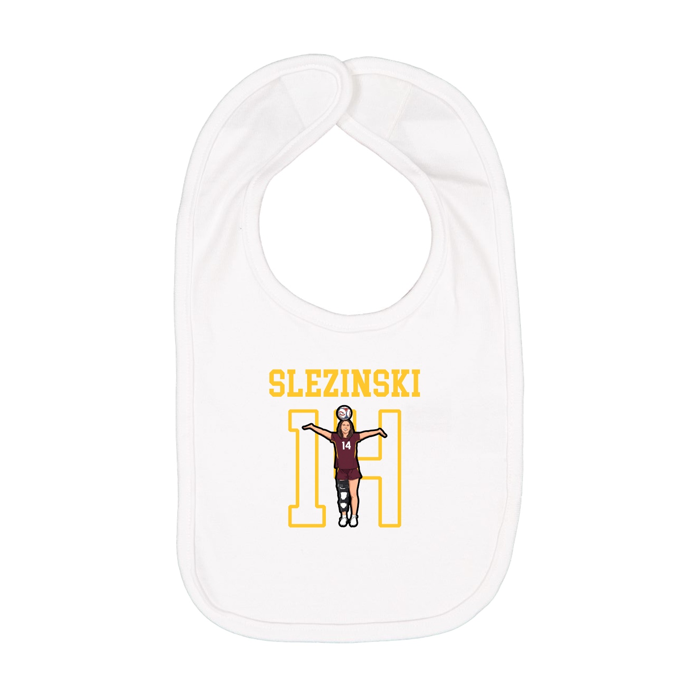 Infant Bib — Shirsey in White