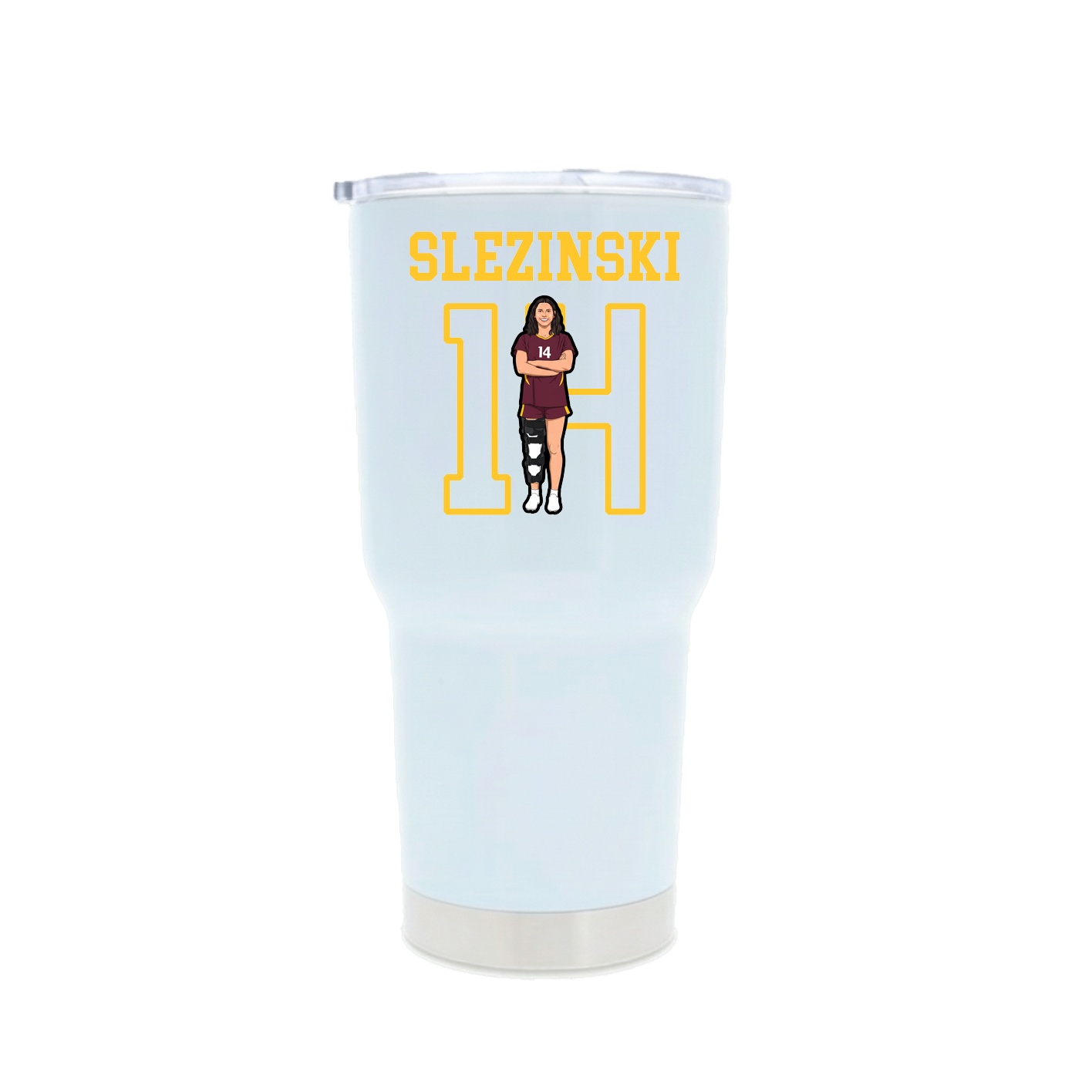 30oz Stainless Steel Tumbler — Shirsey in White