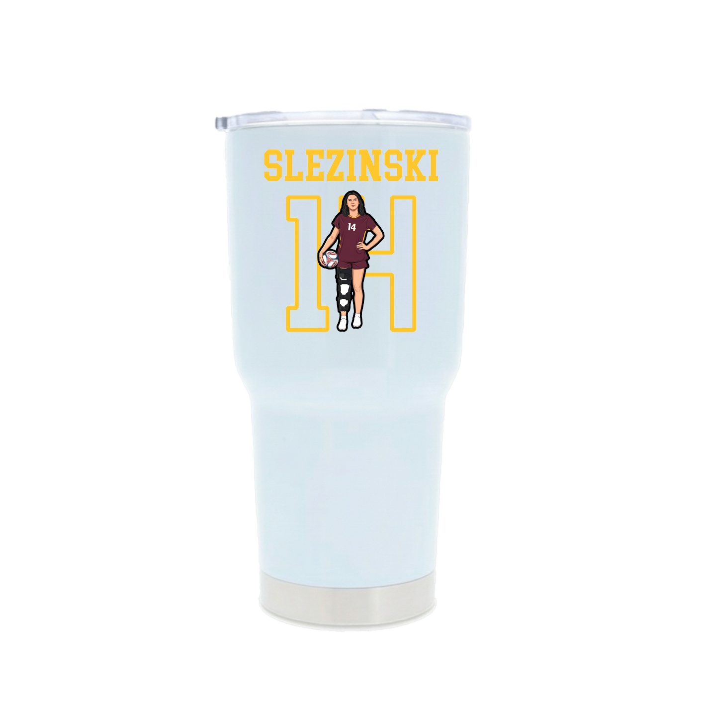 30oz Stainless Steel Tumbler — Shirsey in White