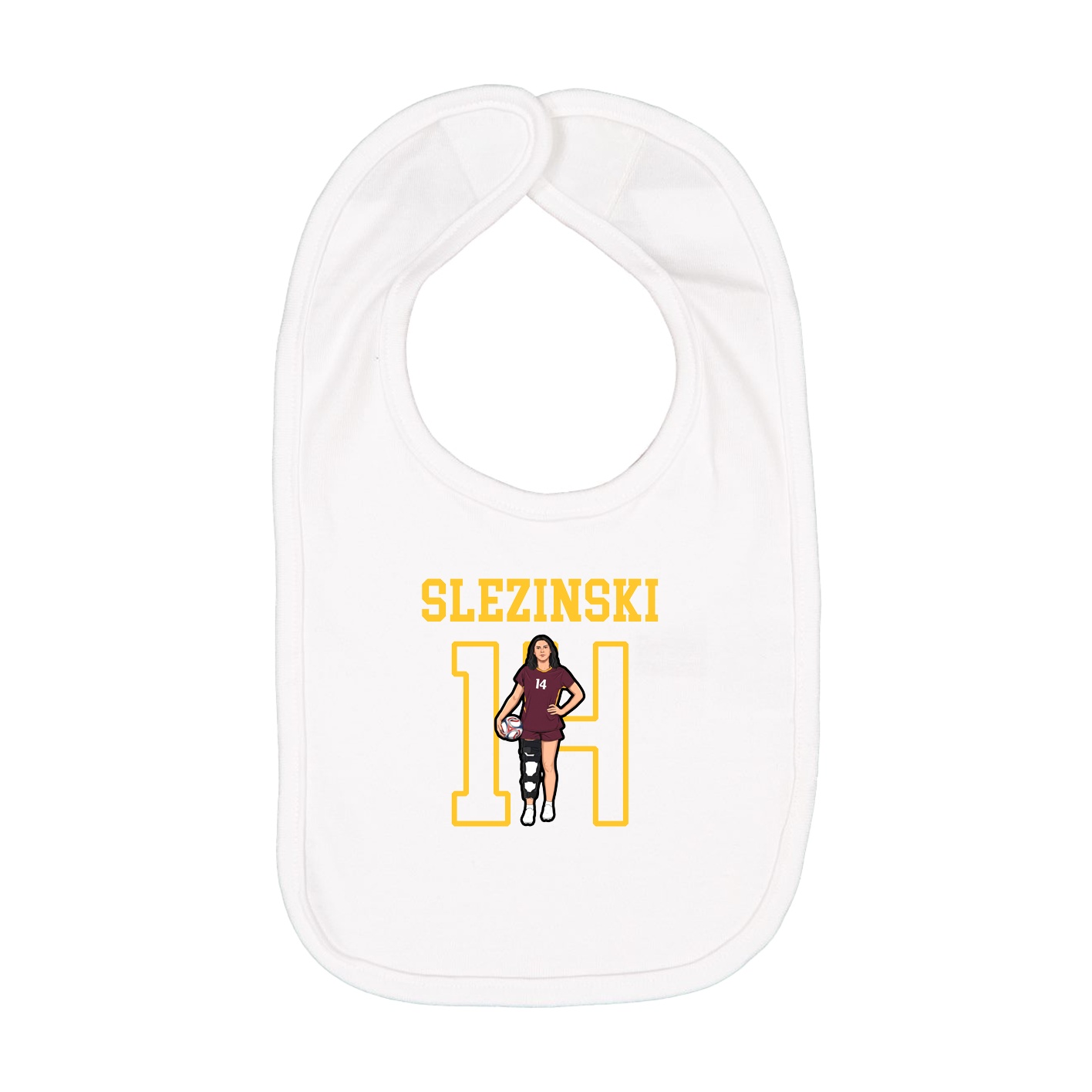 Infant Bib — Shirsey in White