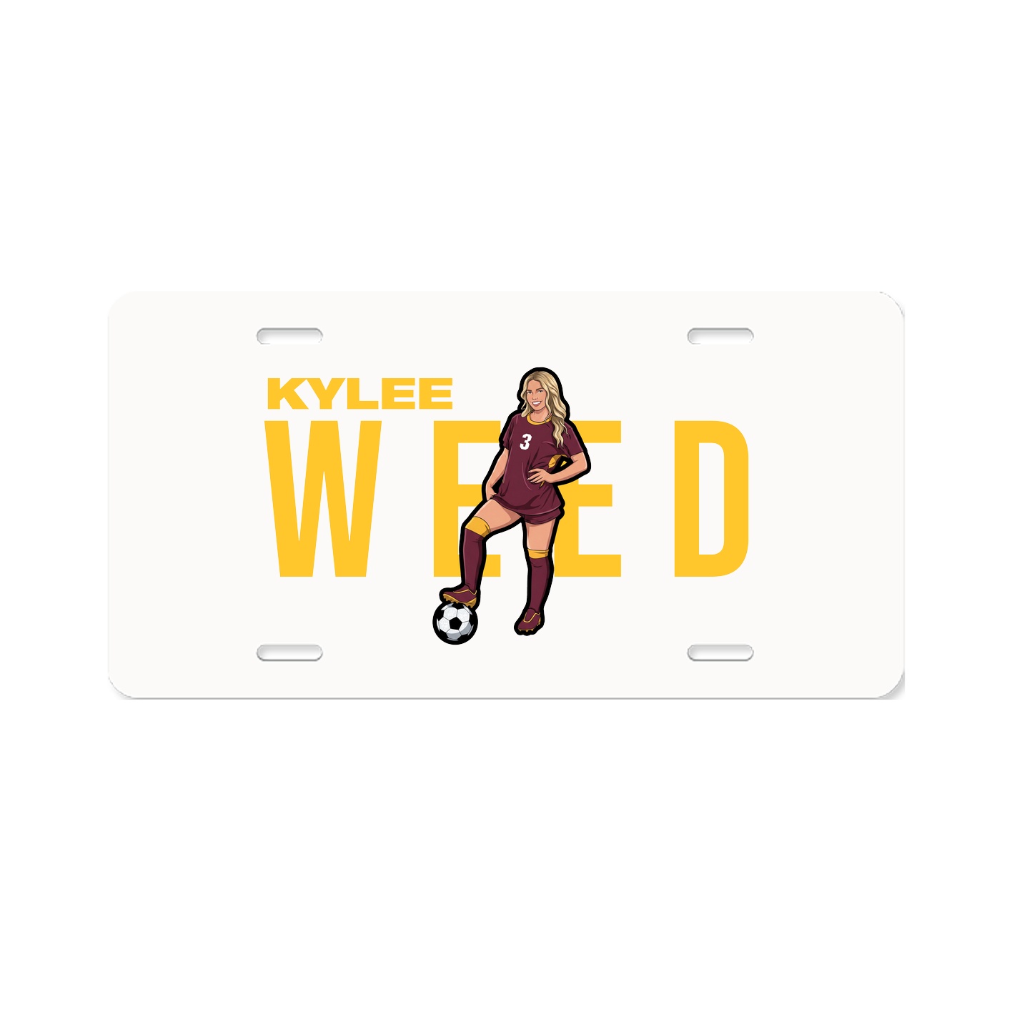 License Plate — Player Name in Classic