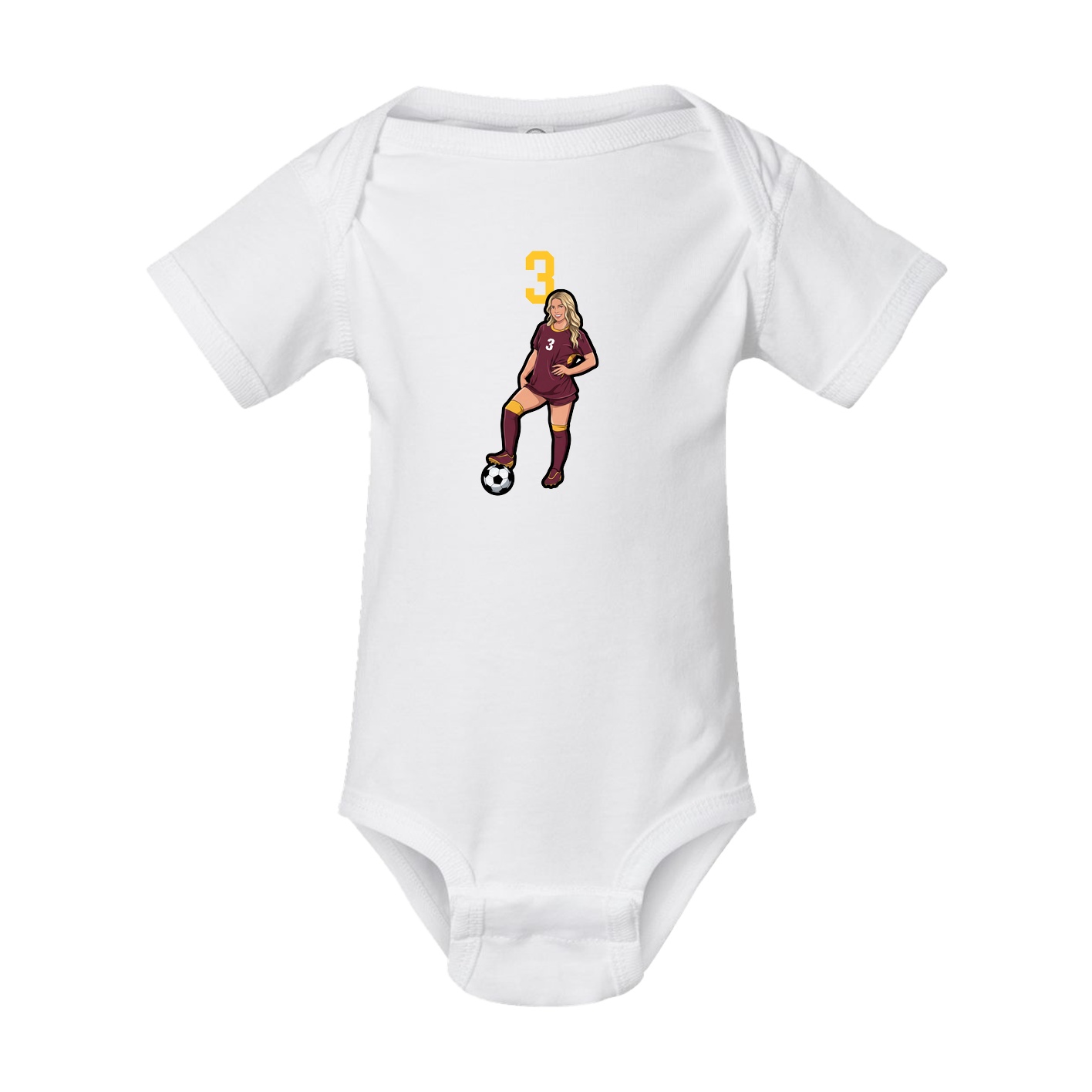 Baby Onesie — Number Top in White