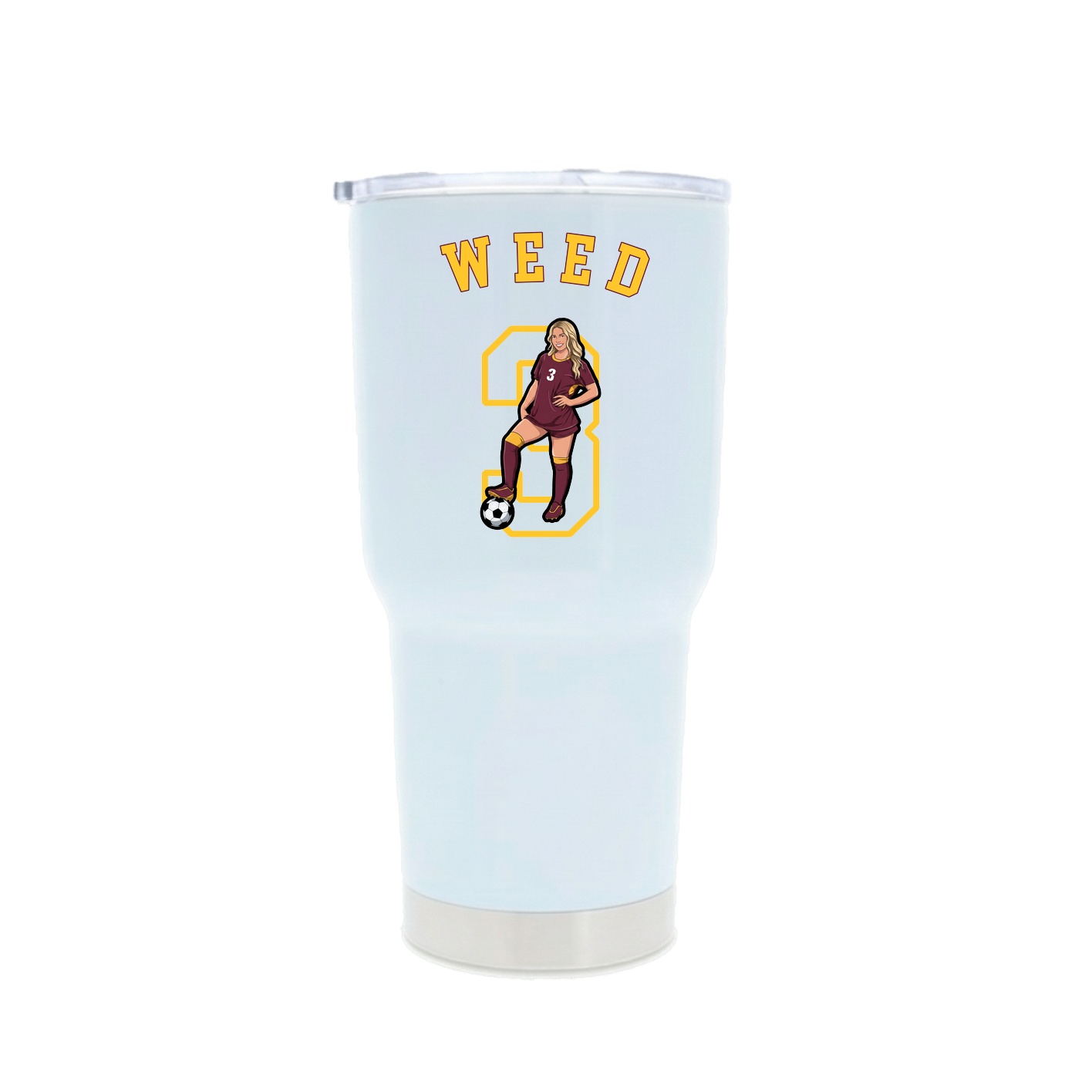 30oz Stainless Steel Tumbler — Shirsey Arch in White