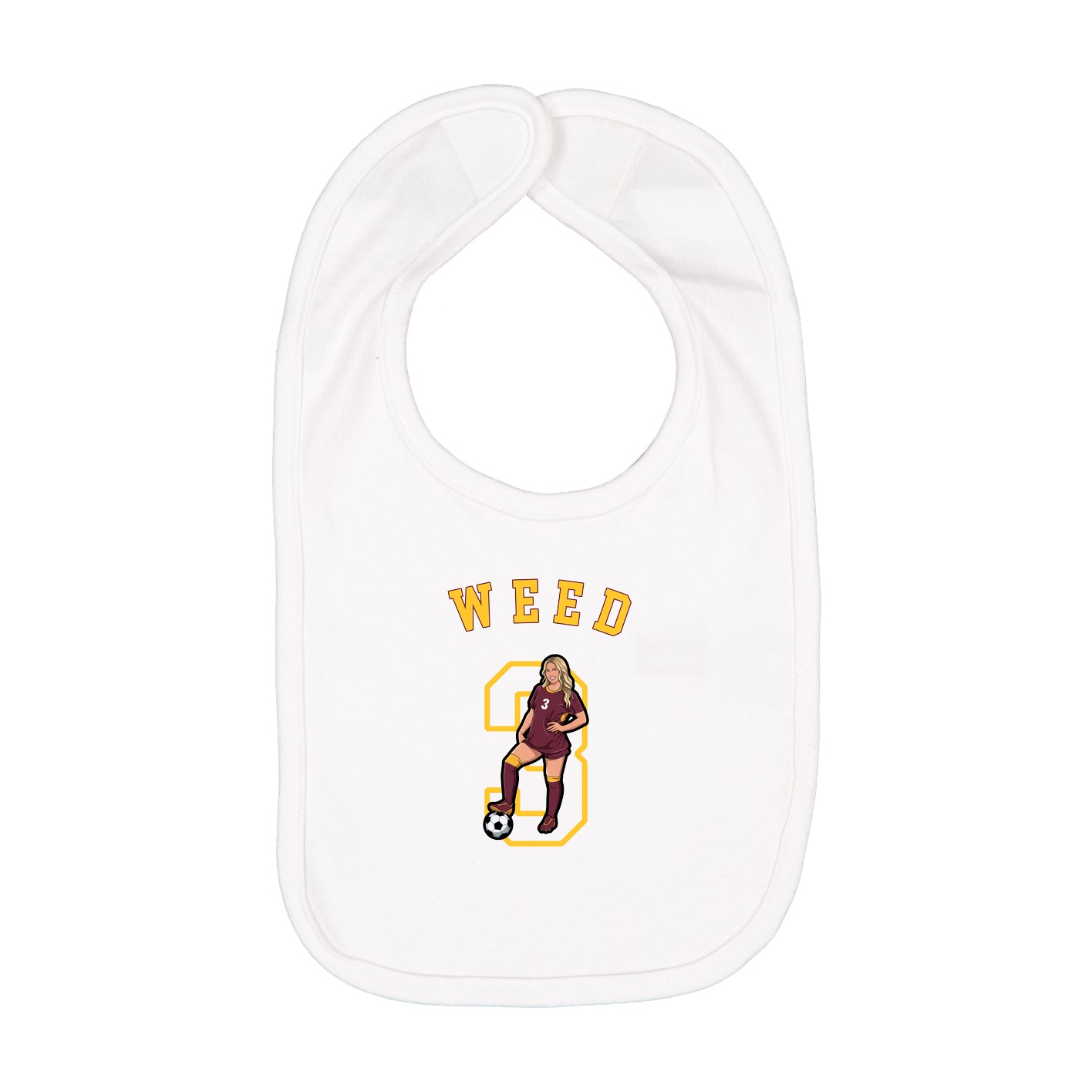 Infant Bib — Shirsey Arch in White