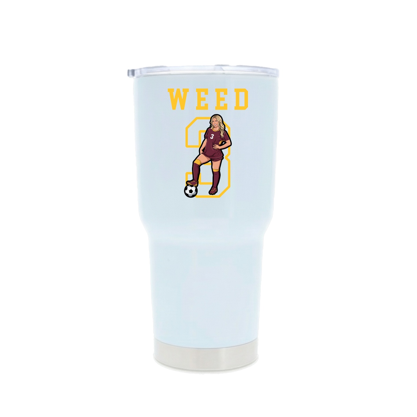30oz Stainless Steel Tumbler — Shirsey in White
