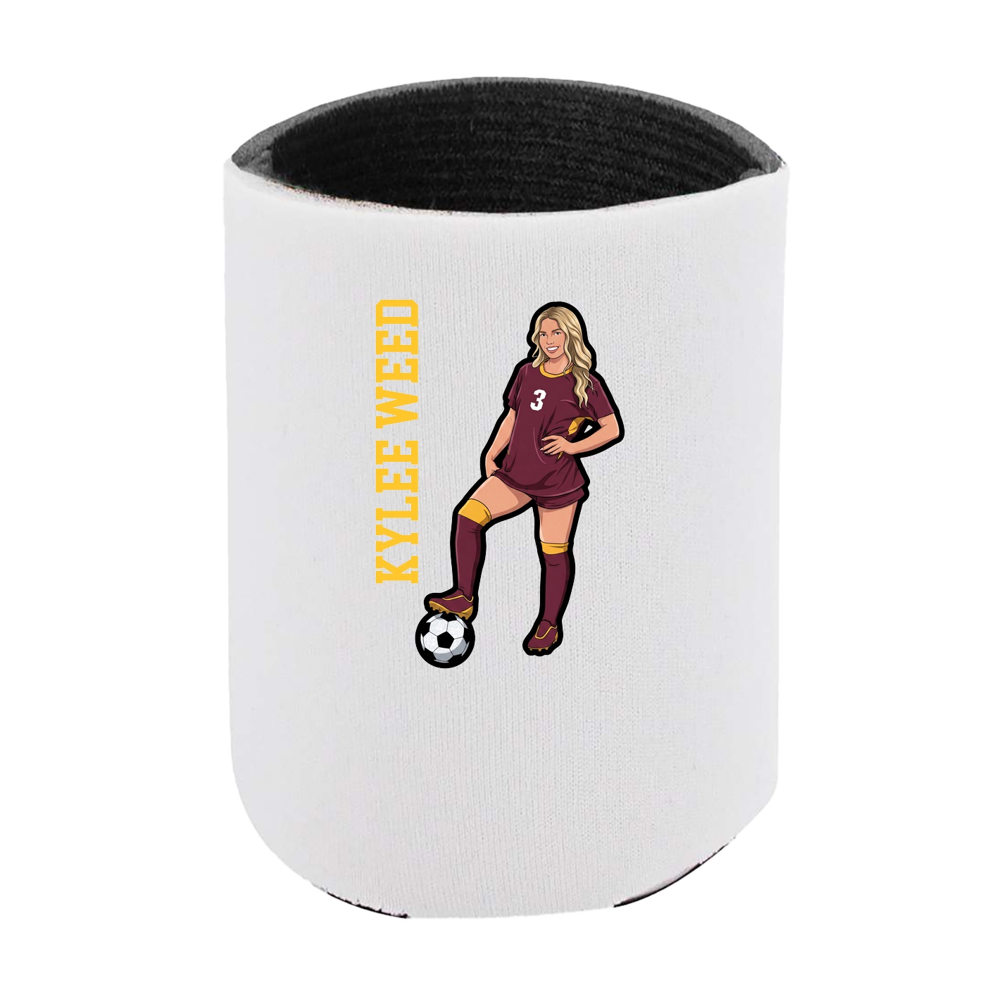 Can Holder — Name Vertical in White