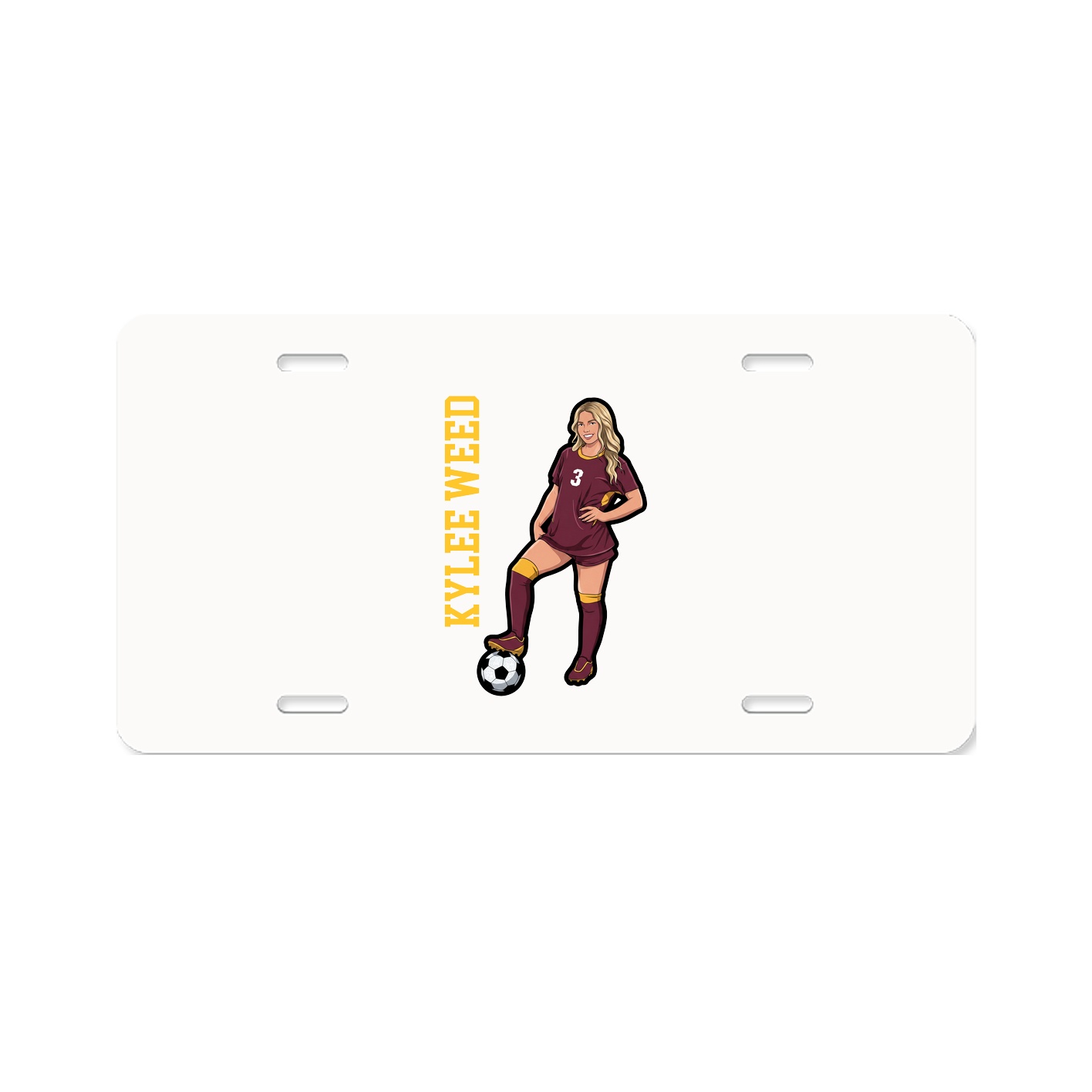 License Plate — Name Vertical in Classic