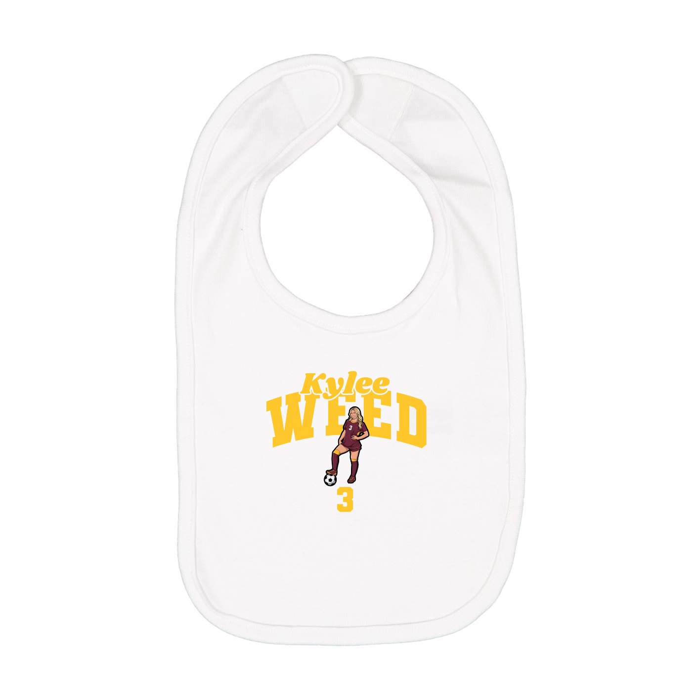 Infant Bib — Signature Arch in White