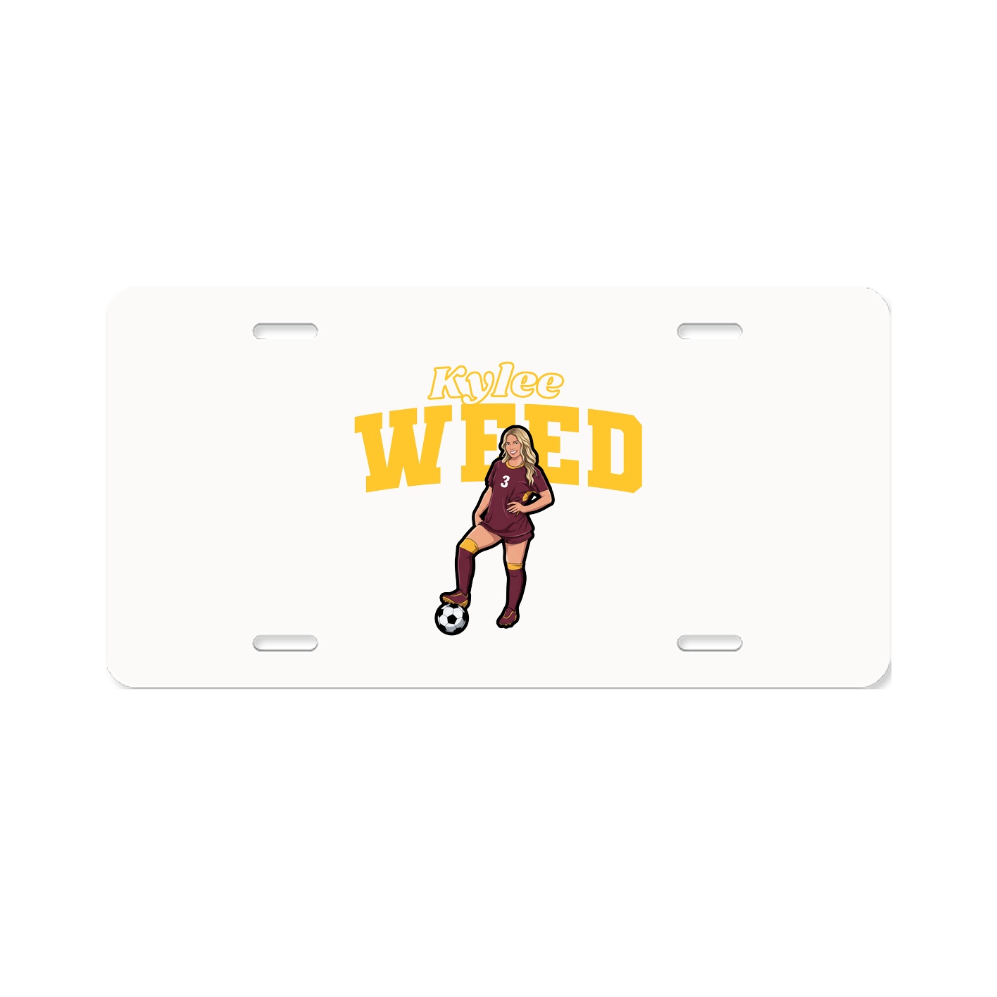 License Plate — Name Arch in Classic