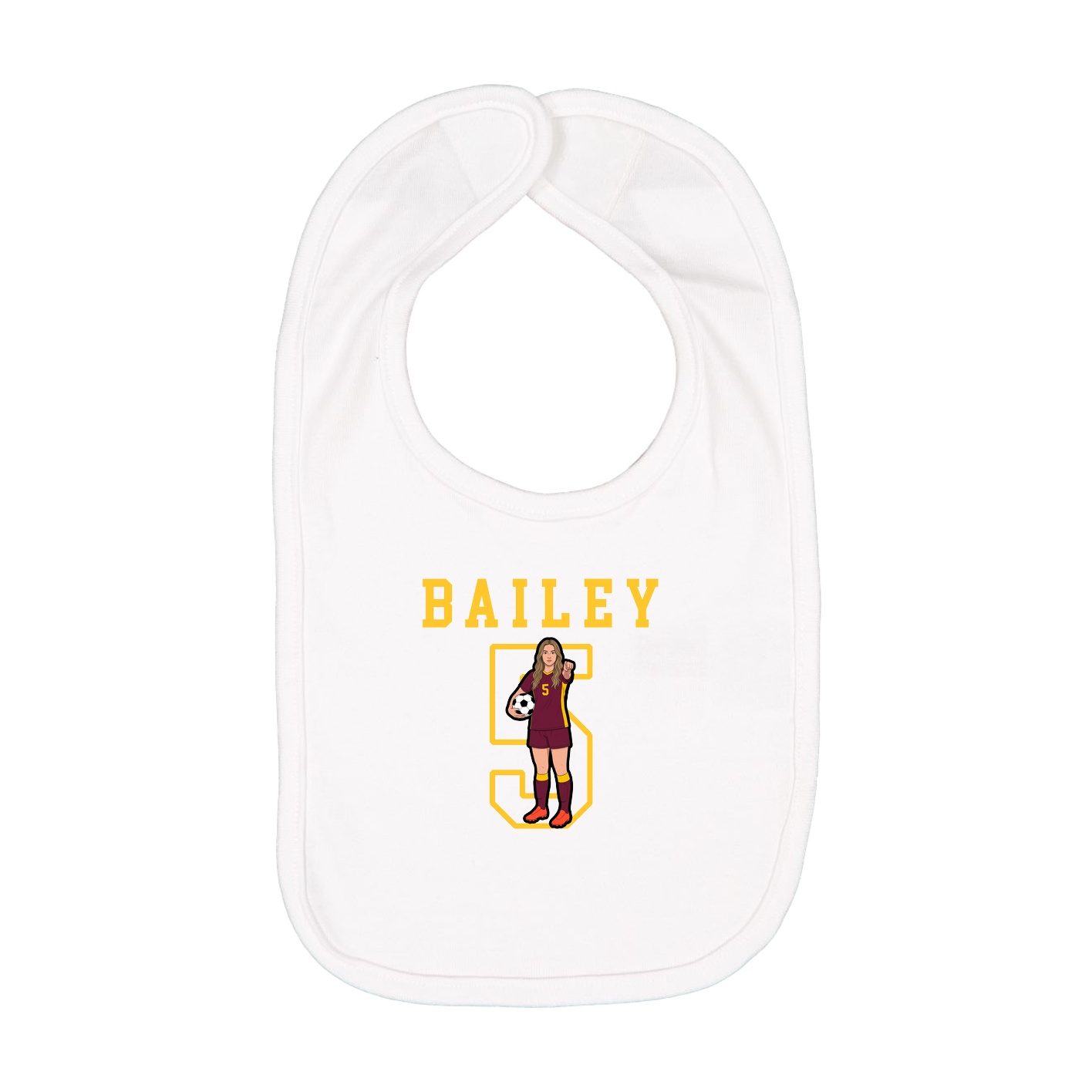 Infant Bib — Shirsey in White