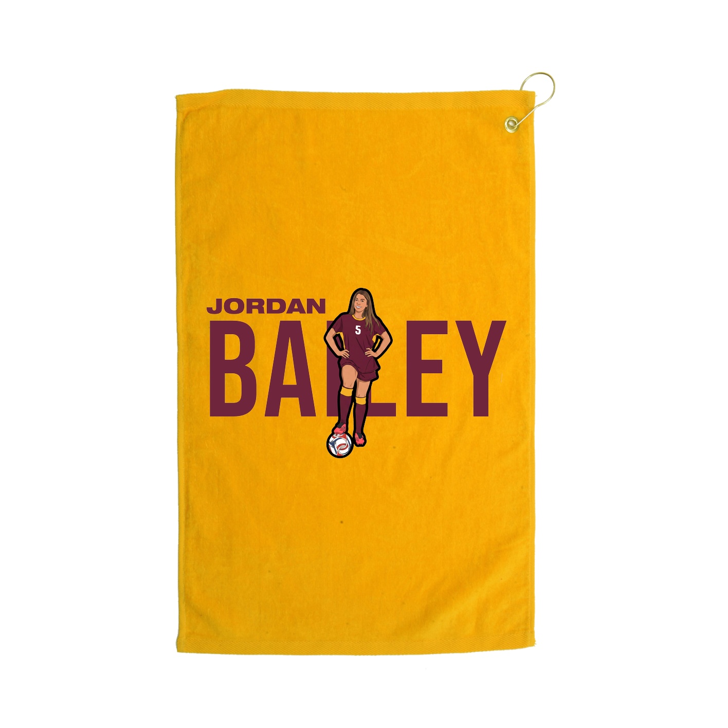 Golf Towel — Player Name in Gold
