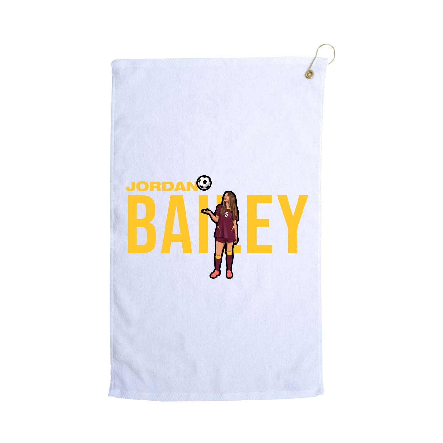Golf Towel — Player Name in White