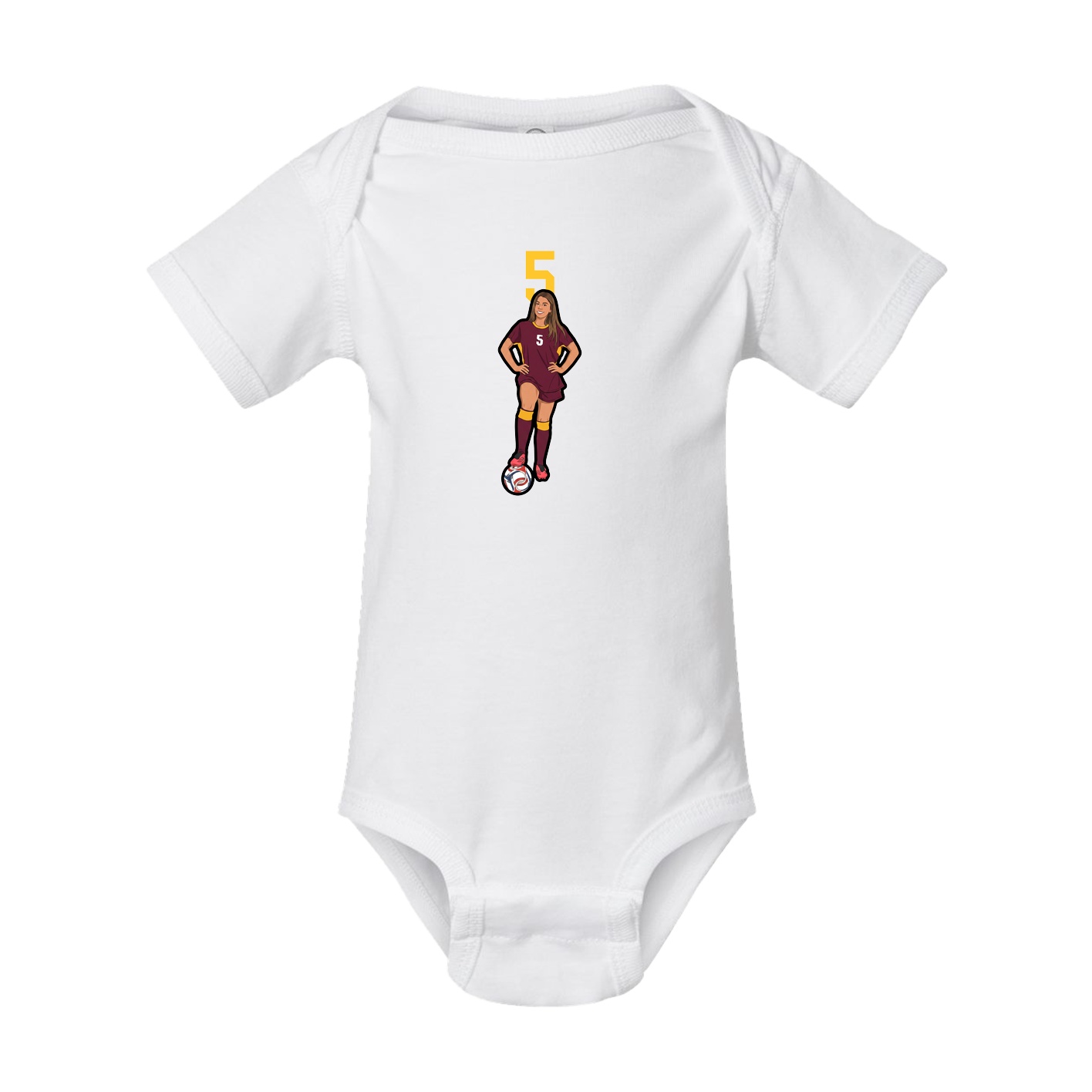 Baby Onesie — Number Top in White